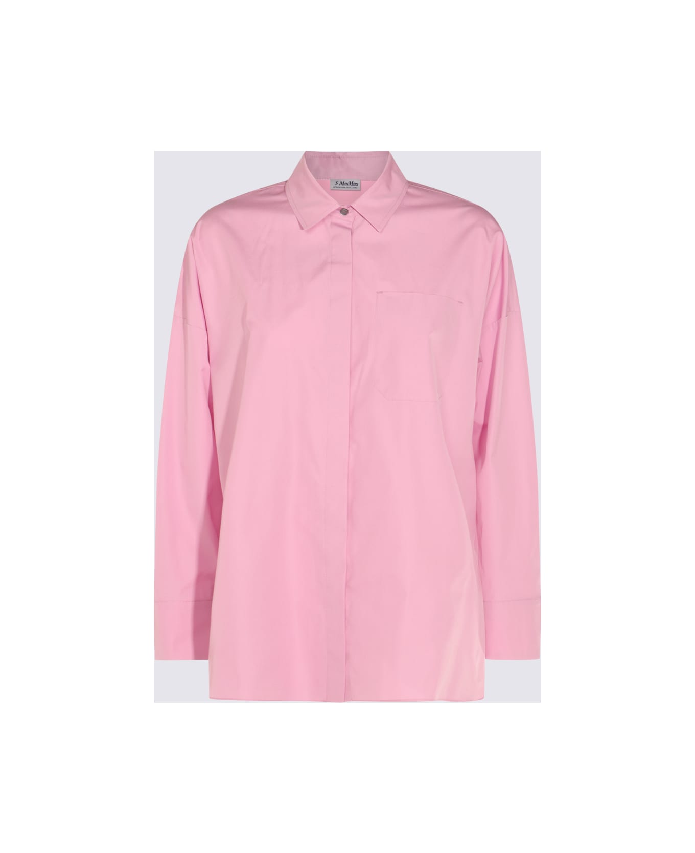 
S Max Mara Pink Silk Gerona Shirt - ROSA POLVERE