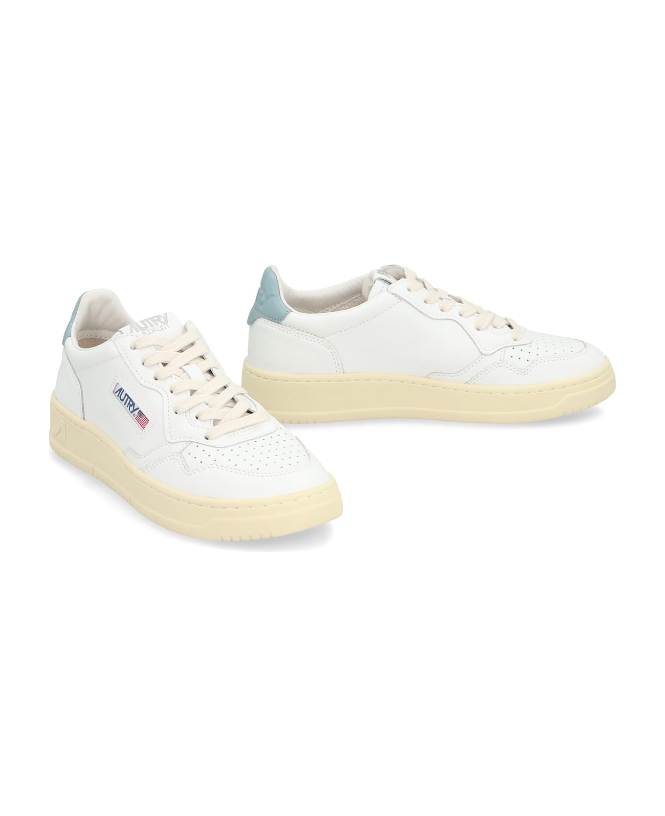 Autry Medalist Low-top Sneakers - Leat/leat Wht/slv Blue
