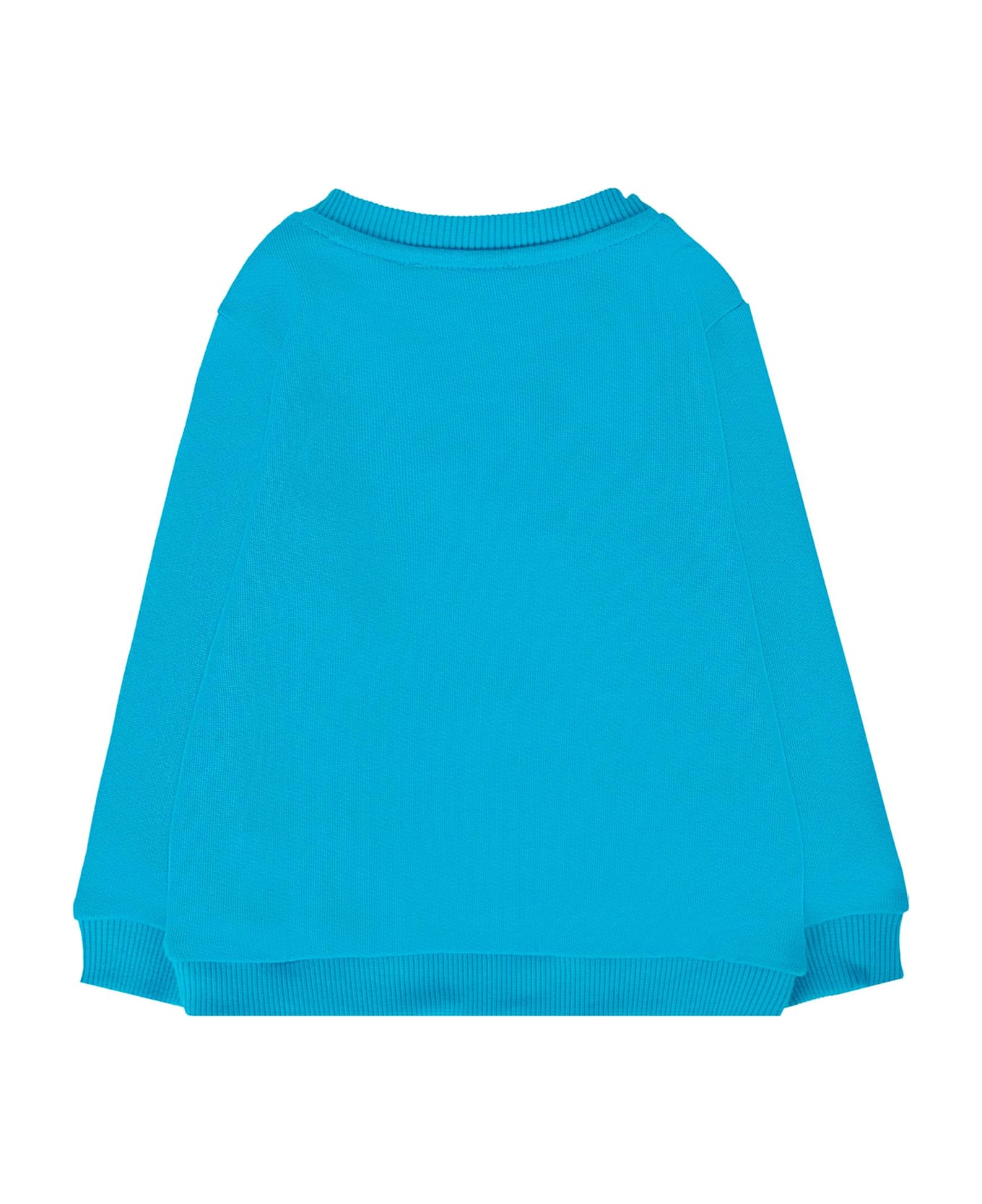 Moschino Light Blue Sweatshirt For Baby Boy With Logo - Light Blue