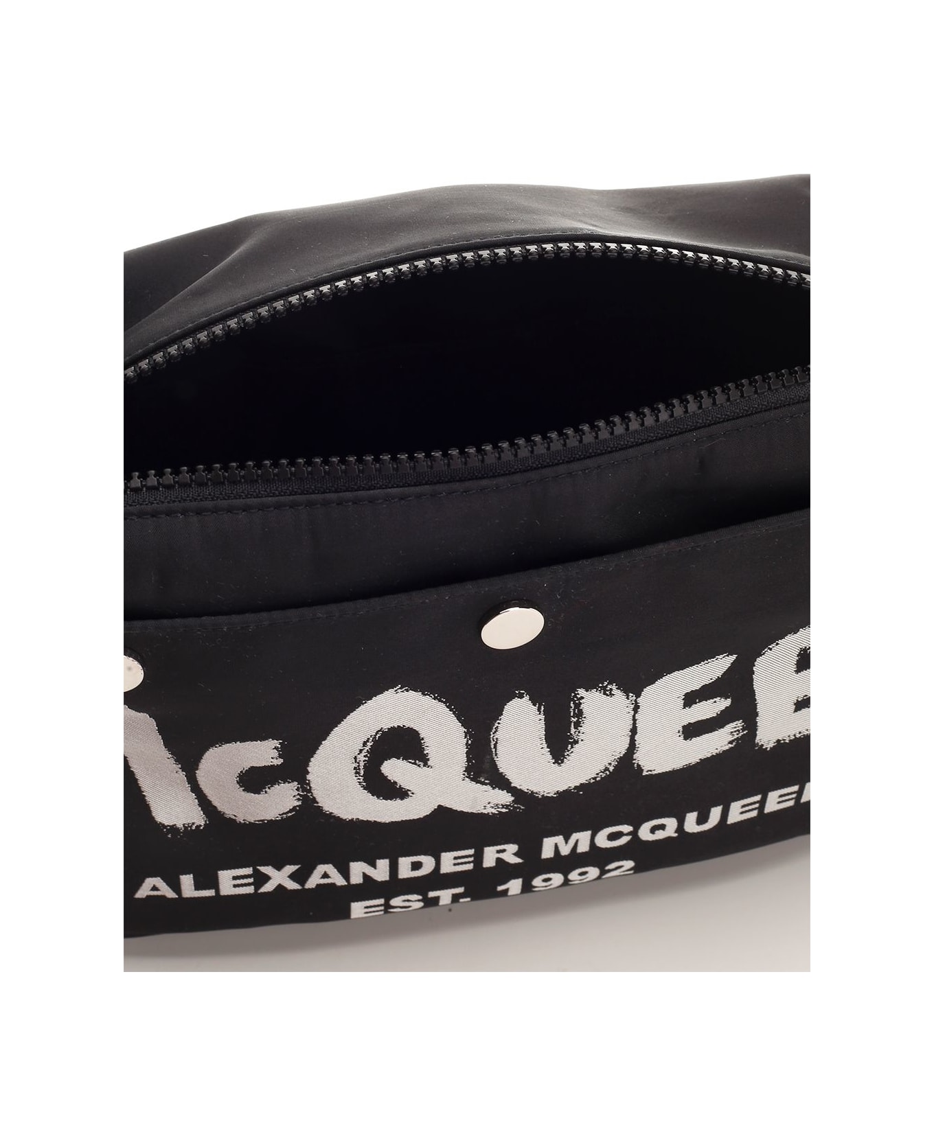 Alexander McQueen Graffiti Pintered Camera Bag - Black