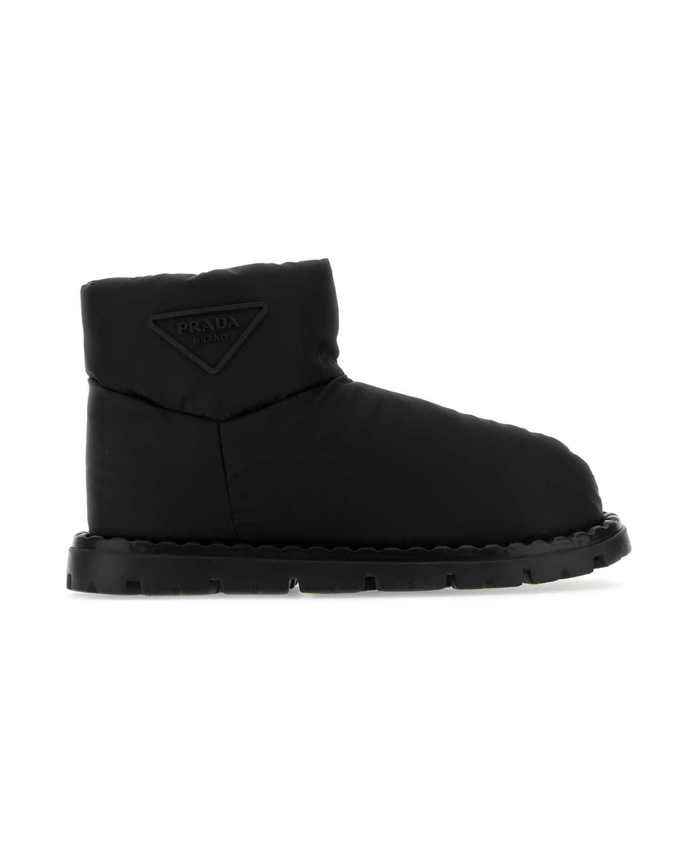 Prada Black Re-nylon Ankle Boots - NERO