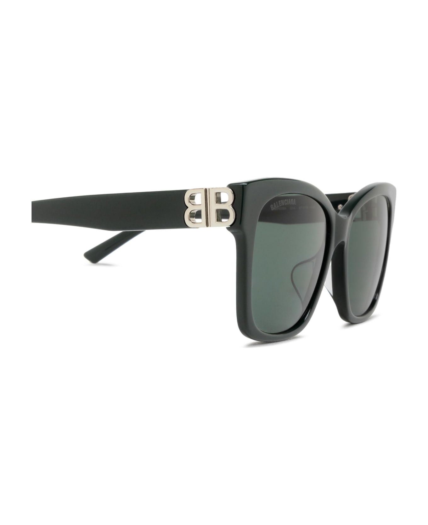 Balenciaga Eyewear Bb0102sa Sunglasses - 014 GREEN SILVER GREEN