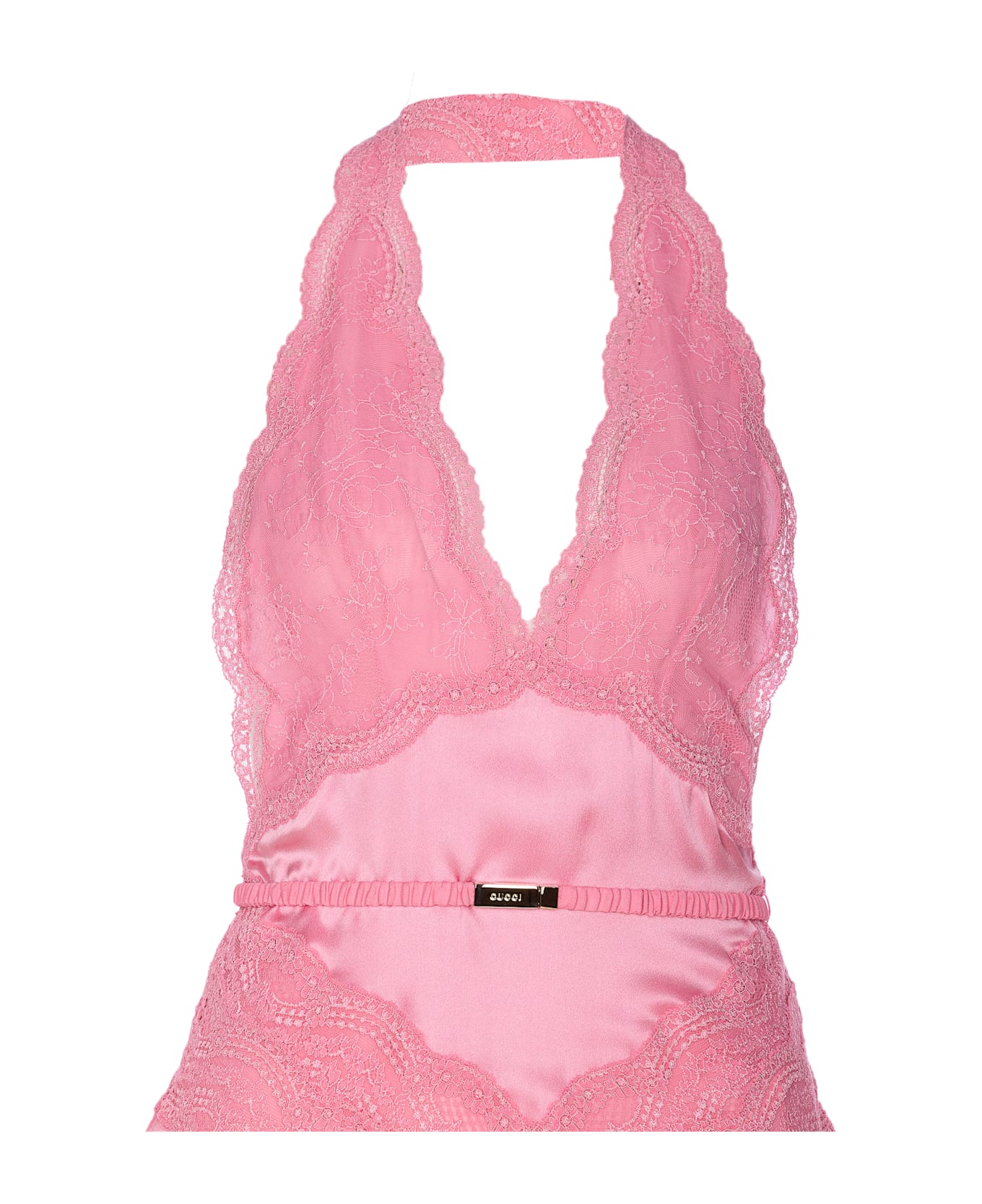 Gucci Silk Satin Dress - Pink