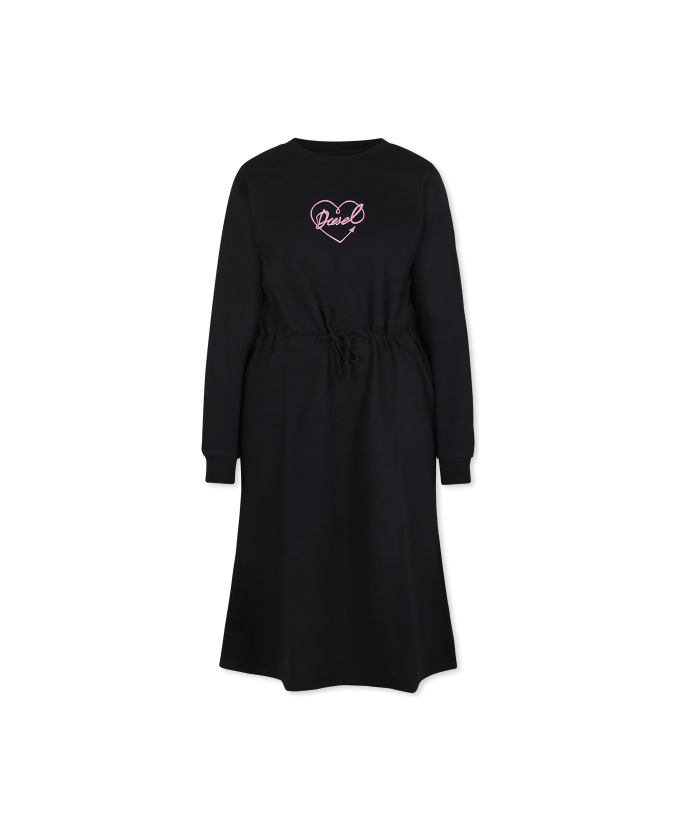 Diesel Black Dress For Girl - Black