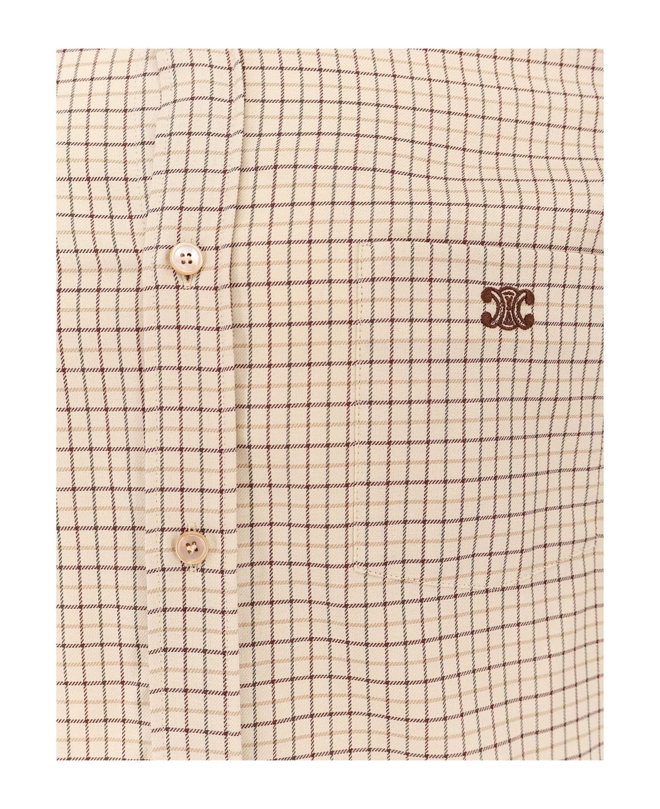 Logo-embroidered Checked Cotton Shirt