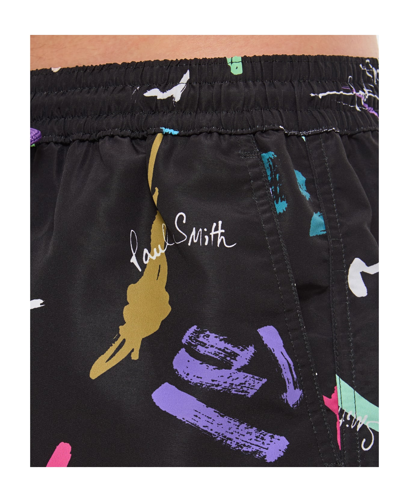 Paul Smith Swim Short Paint Mark - Black