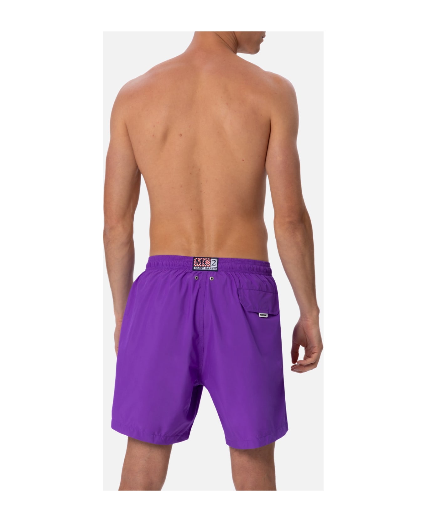 MC2 Saint Barth Man Lightweight Fabric Purple Swim Shorts Lighting Pantone | Pantone® Special Edition - PINK