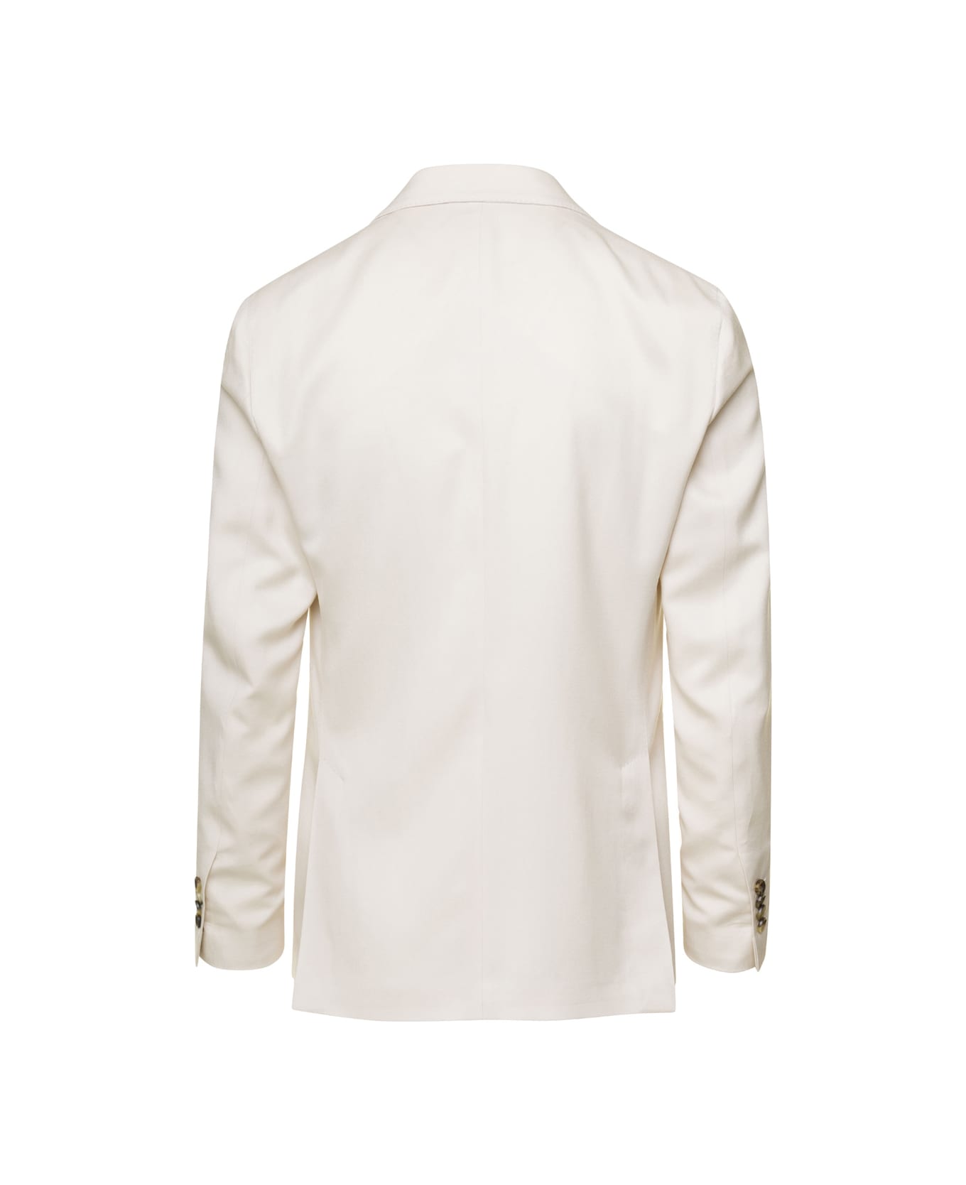 Lardini Beige Jacket With Classic Collar And Pockets In Cashmere & Silk Blend Man - Beige