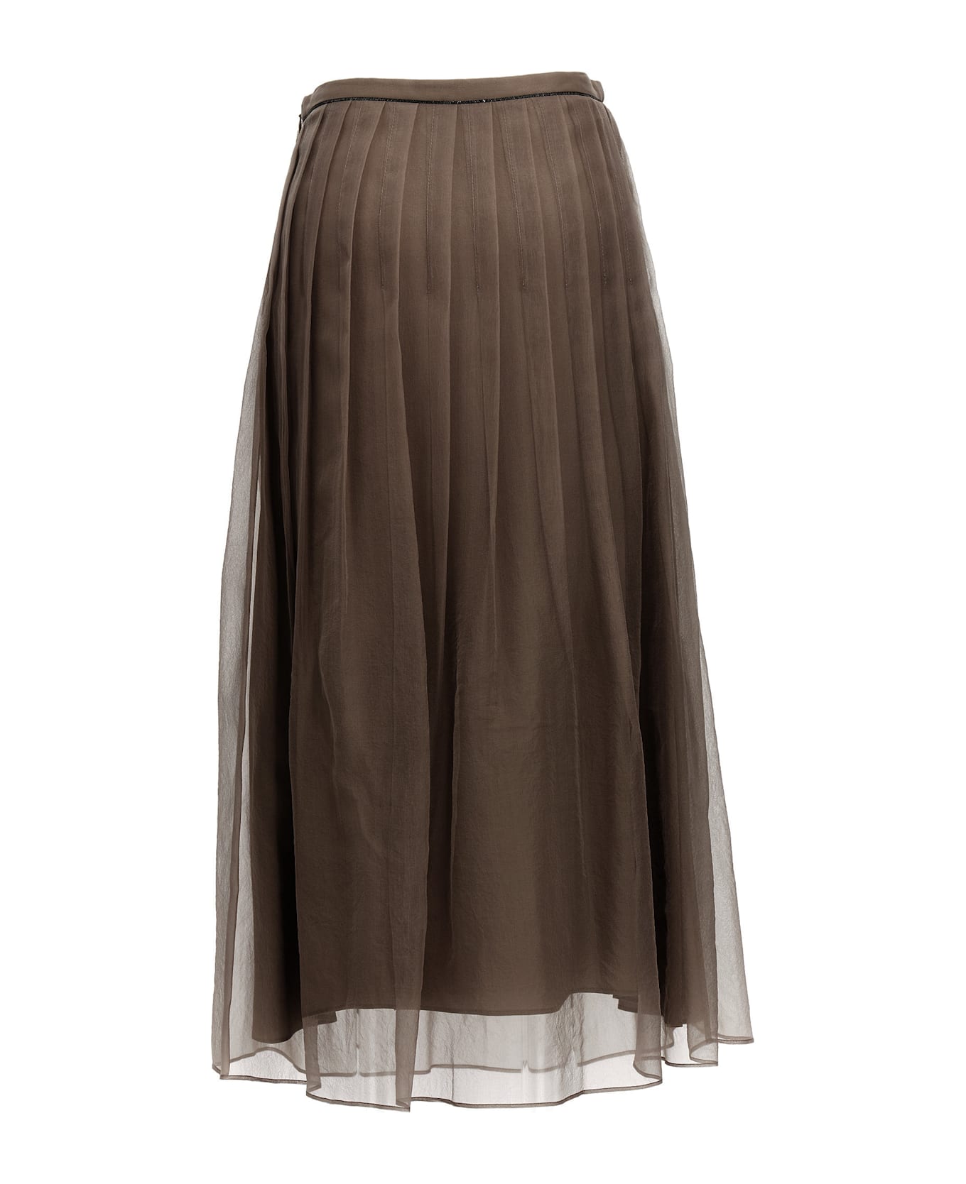 Brunello Cucinelli Tulle Skirt - Brown