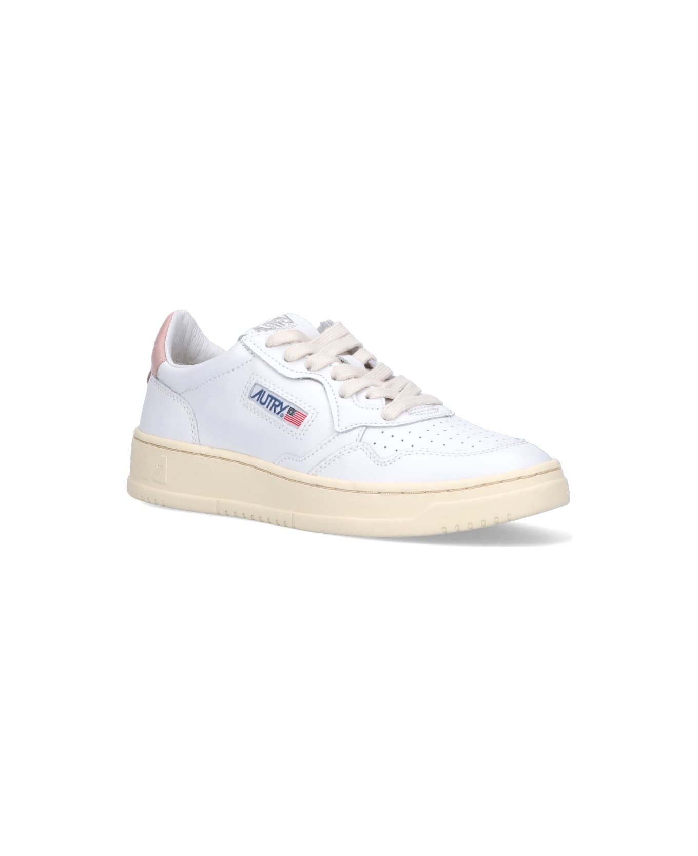 Autry 'medalist 01' Low Sneakers - Wht/pink