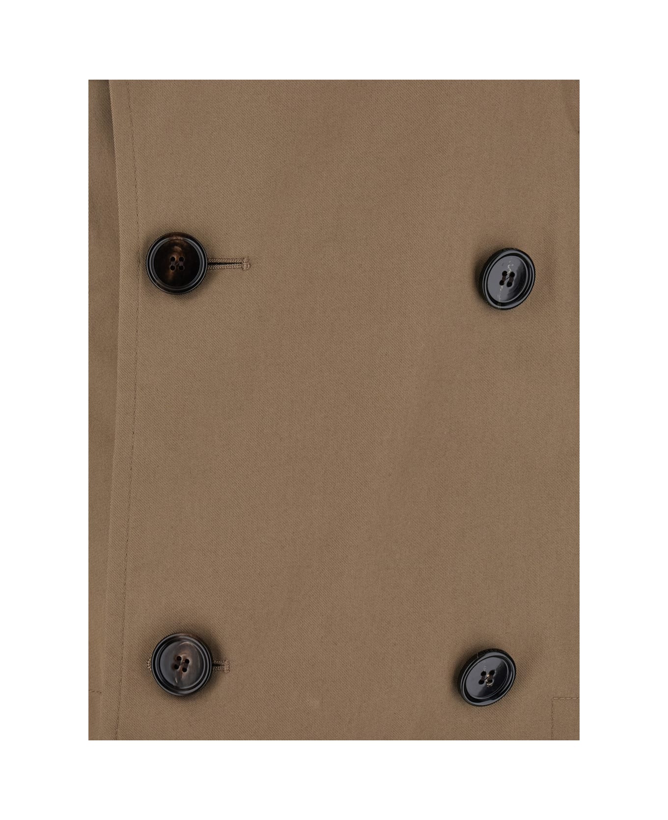 Burberry Brown Jacket With Lapels On The Front And Belts On The Cuffs In Cotton Man - Brown