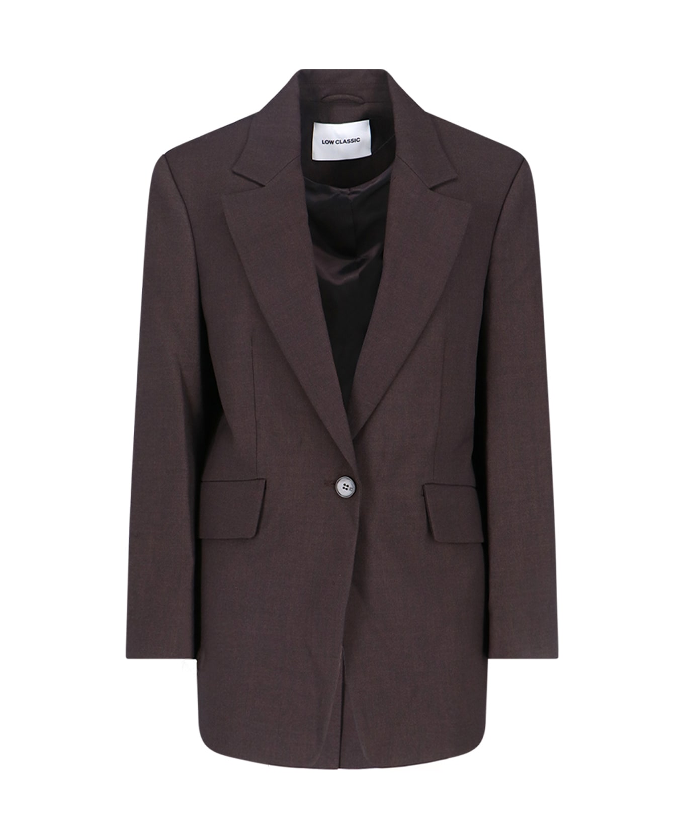 Low Classic Single-breasted Blazer - Brown
