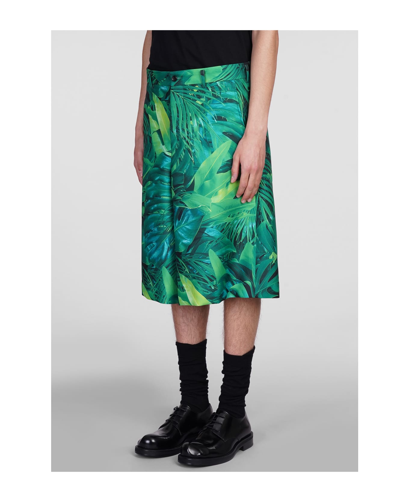 Comme Des Garçons Homme Plus Shorts In Green Polyester - green