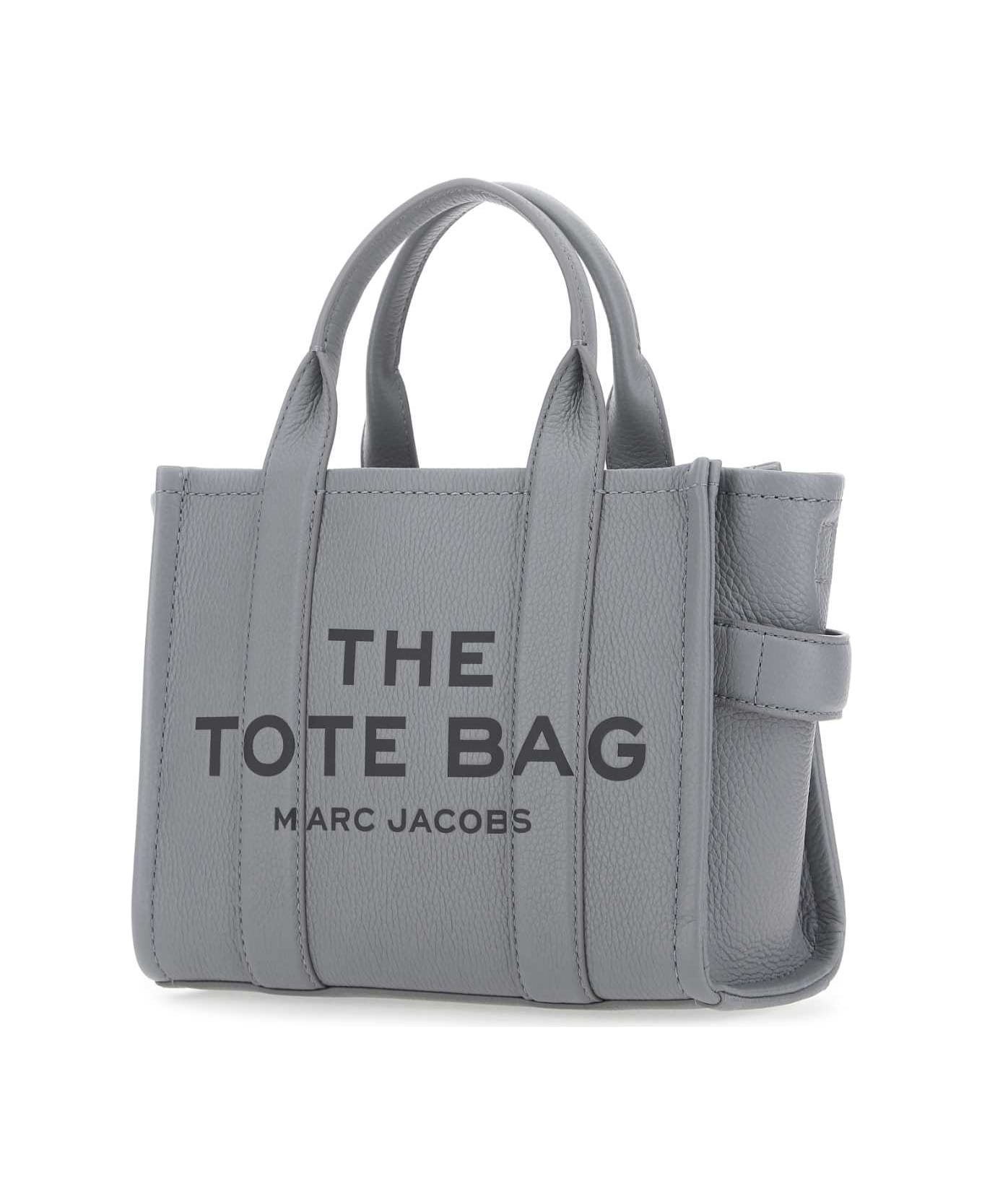 Marc Jacobs Grey Leather Mini The Tote Bag Handbag - 050