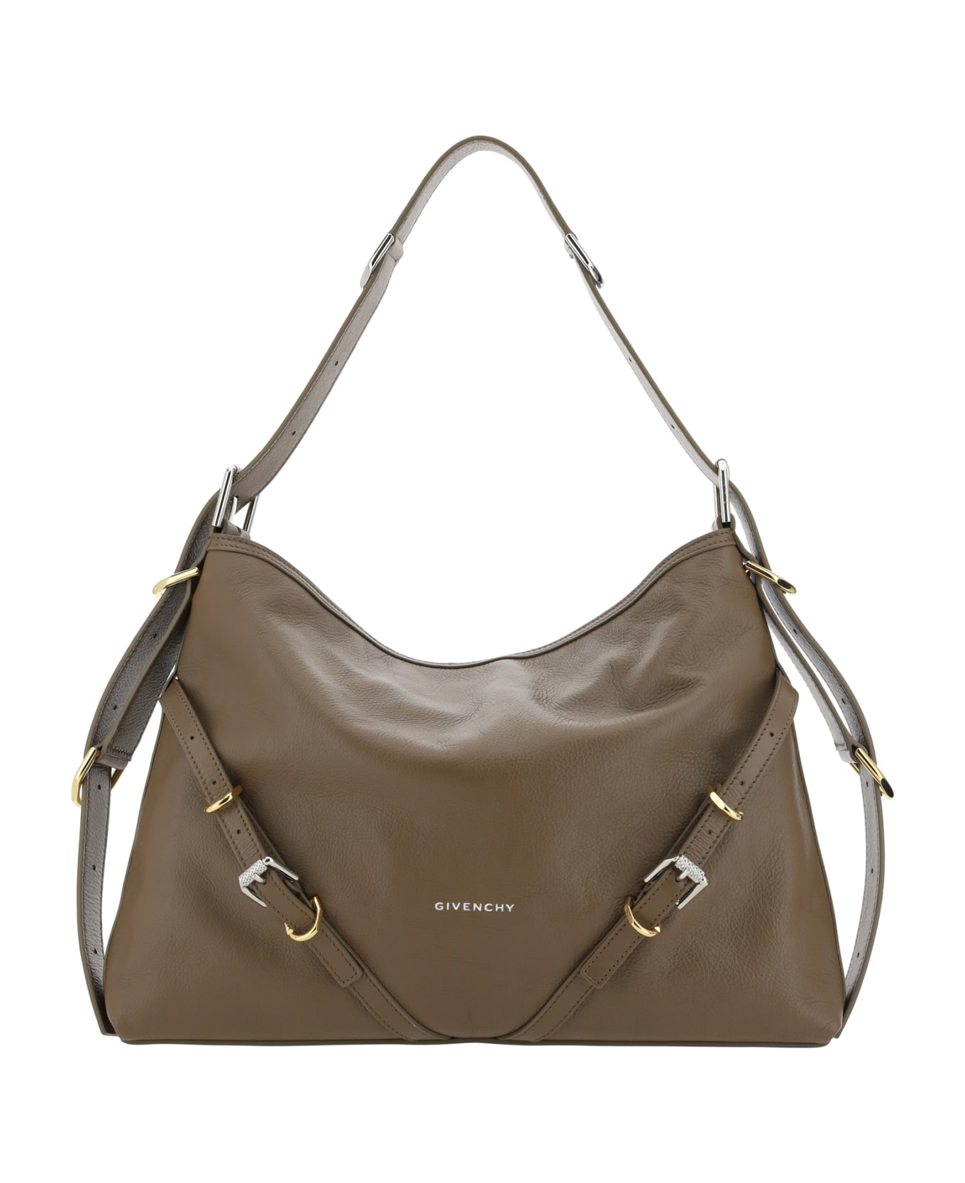 Givenchy Taupe Leather Medium 'voyou' Shoulder Bag - Taupe トートバッグ