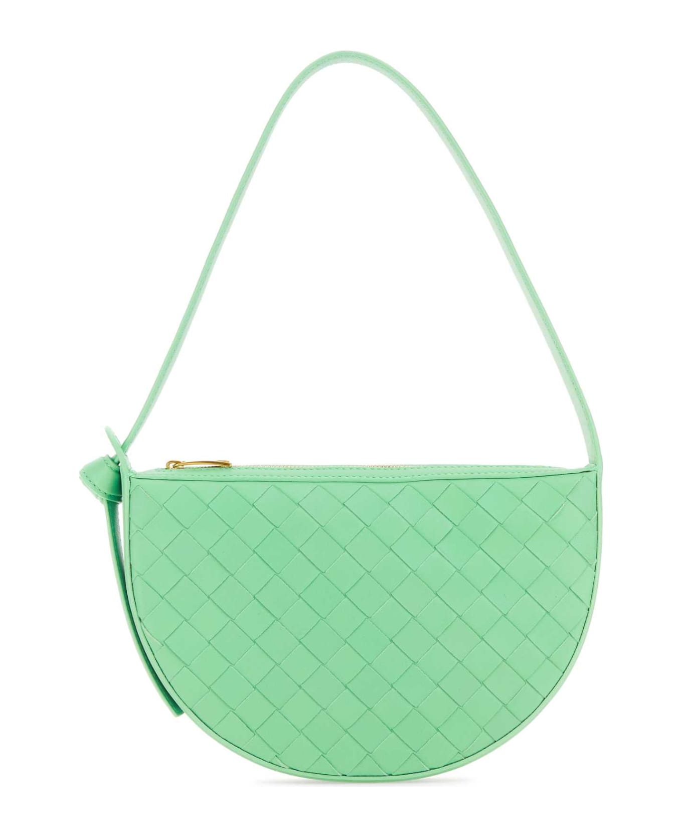 Bottega Veneta Mint Green Leather Mini Sunrise Shoulder Bag - SIRENGOLD