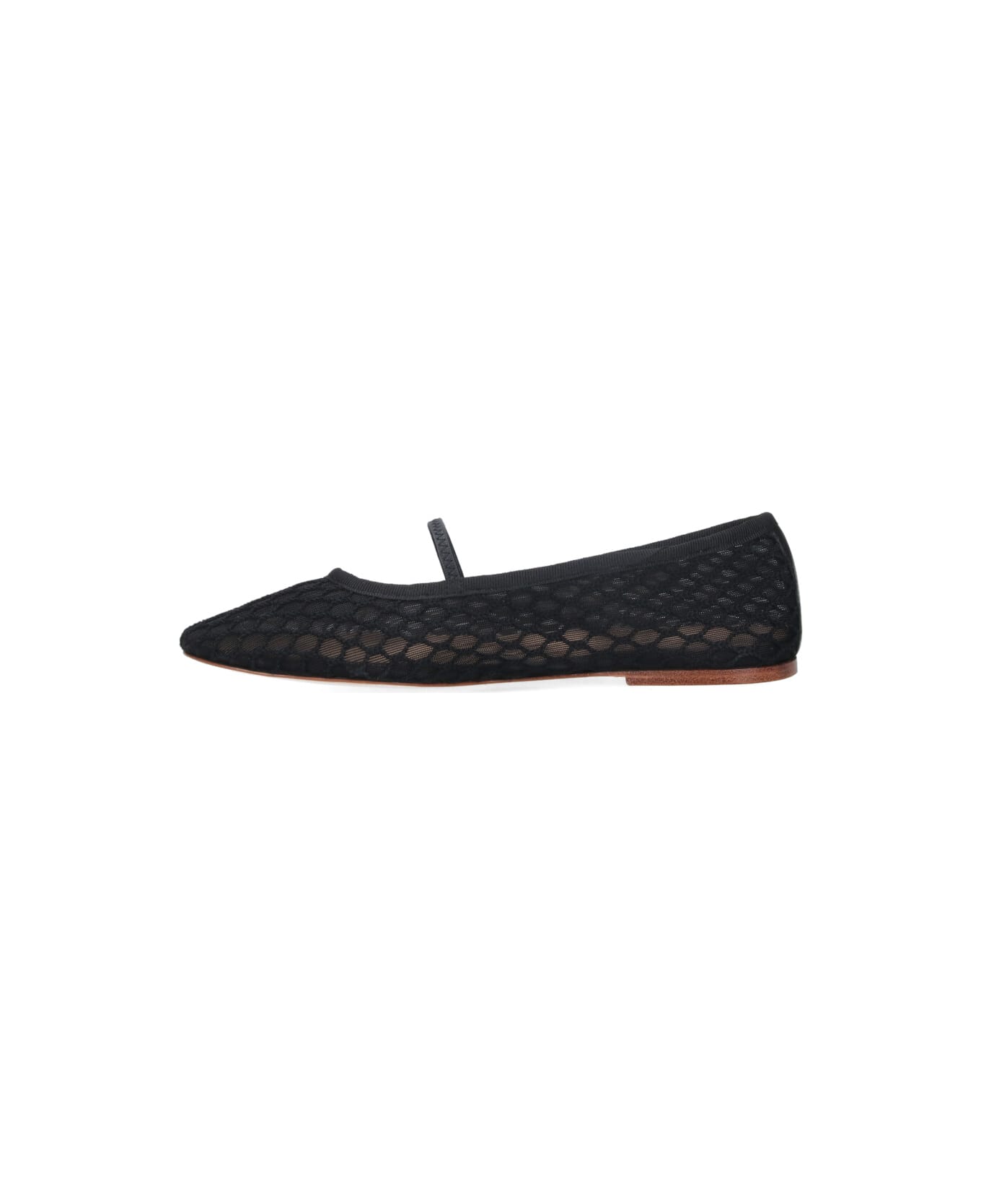 A.P.C. "swan" Mesh Ballet Flats - Black  