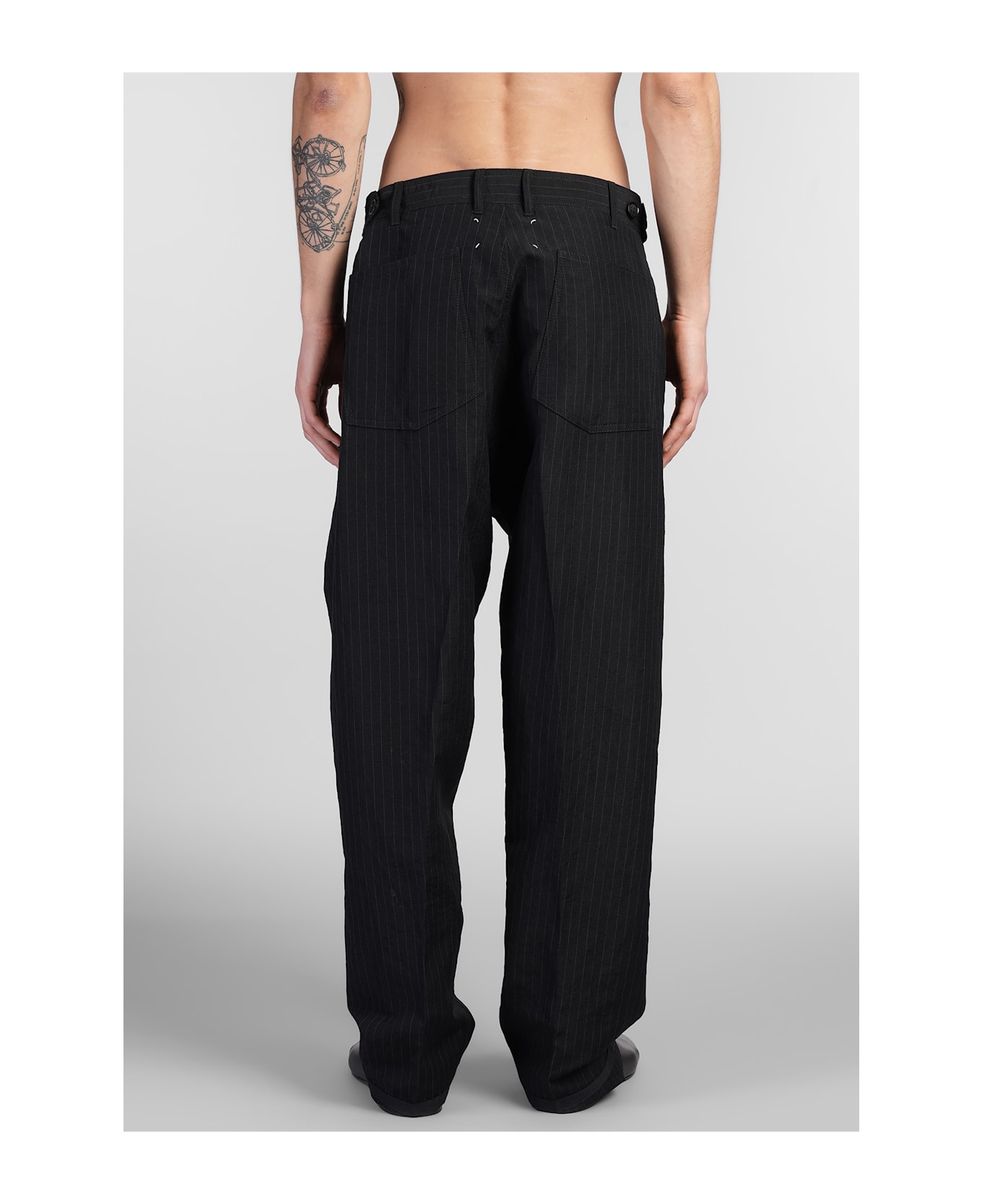 Maison Margiela Pants In Black Wool - black