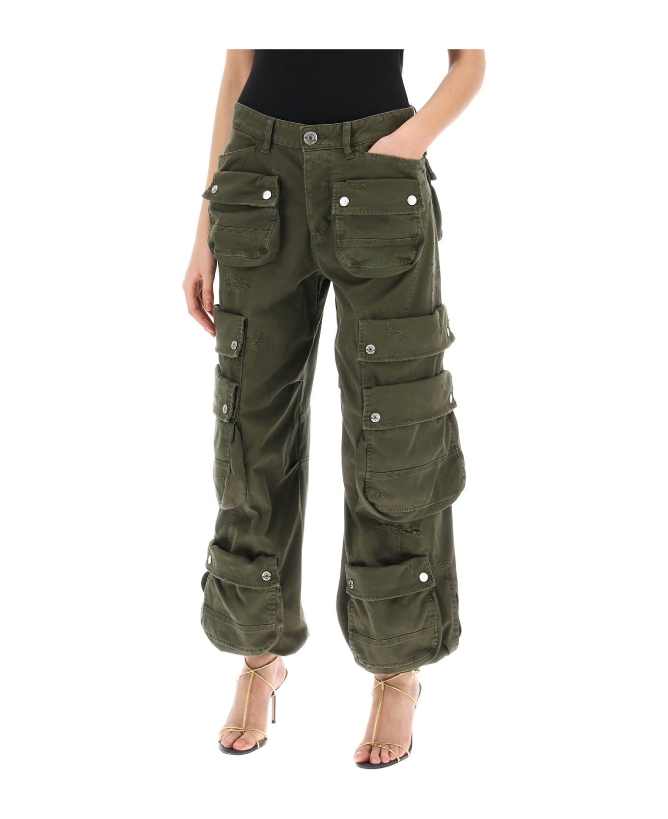 Dsquared2 Pocket Detailed Cargo Pants - MILITARY GREEN (Green)