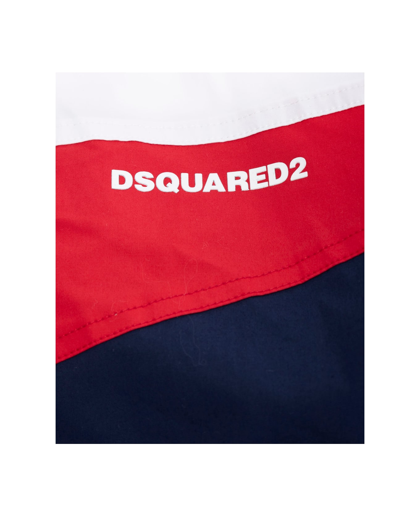Dsquared2 Multicolor Jacket With Fixed Hood And Logo Lettering On The Front In Cotton Stretch Boy - Multicolor