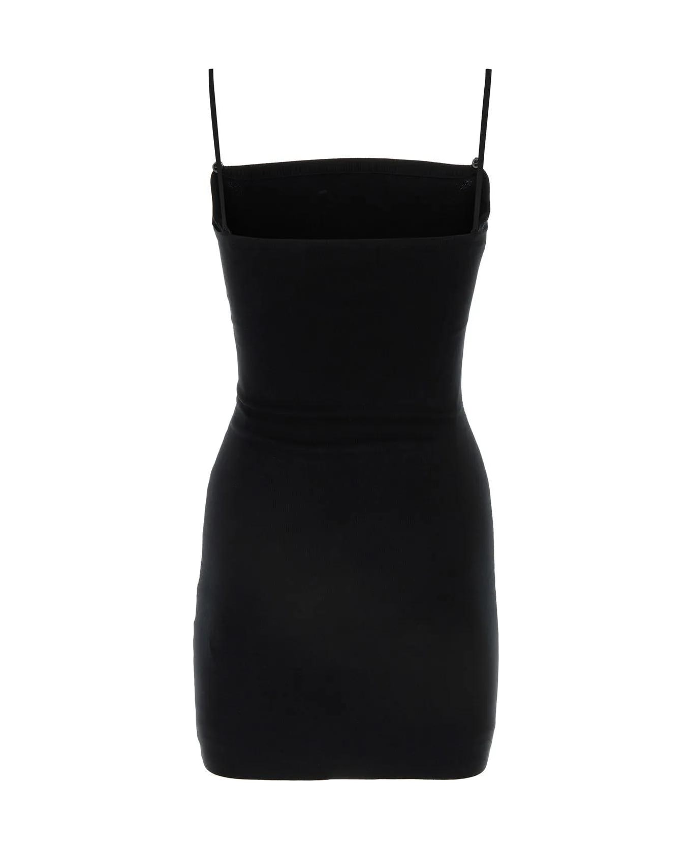 Alexander Wang Black Stretch Cupro Blend Mini Dress - Black ワンピース＆ドレス
