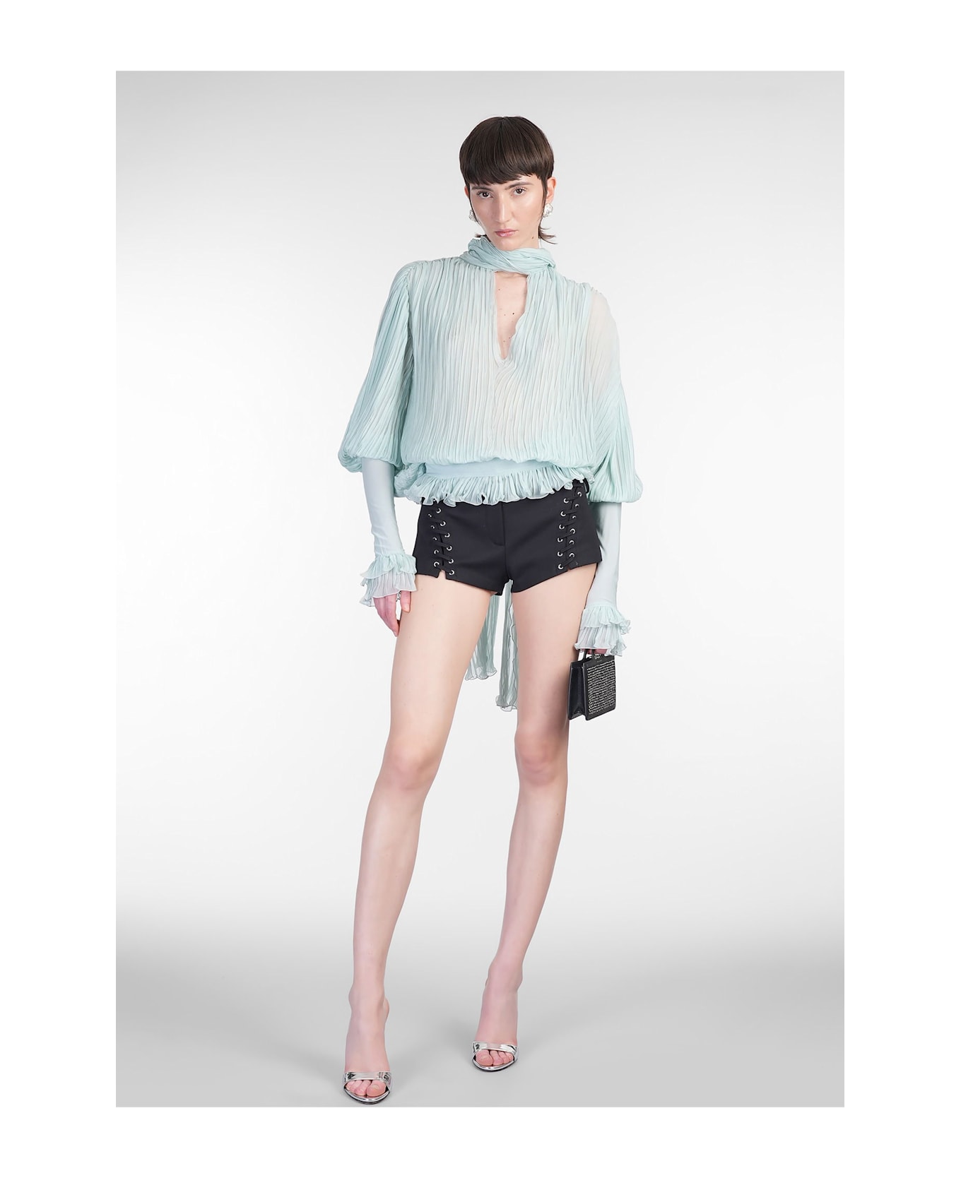 Blumarine Blouse In Green Silk - green
