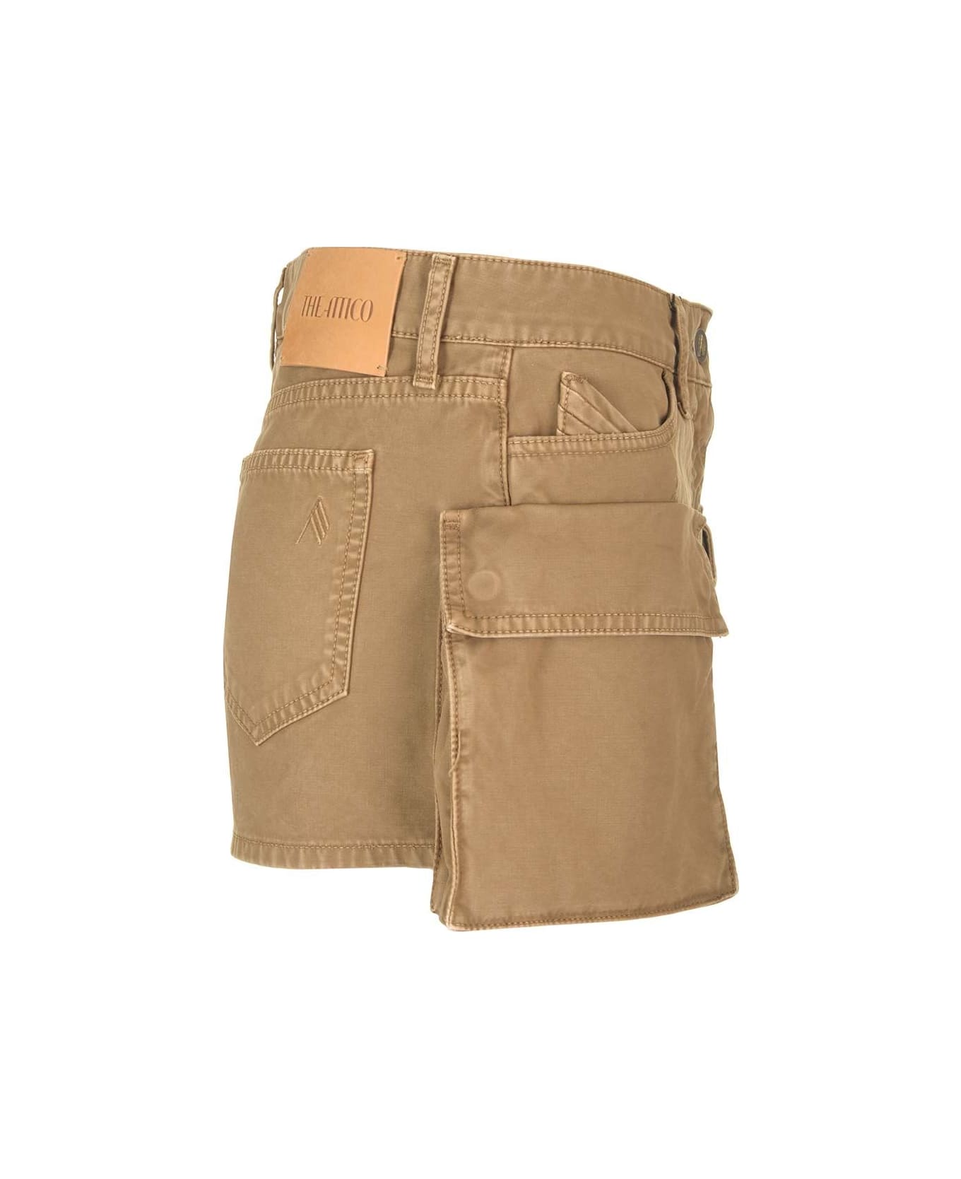 The Attico ''fay'' Multi-pocket Mini Skirt - Brown