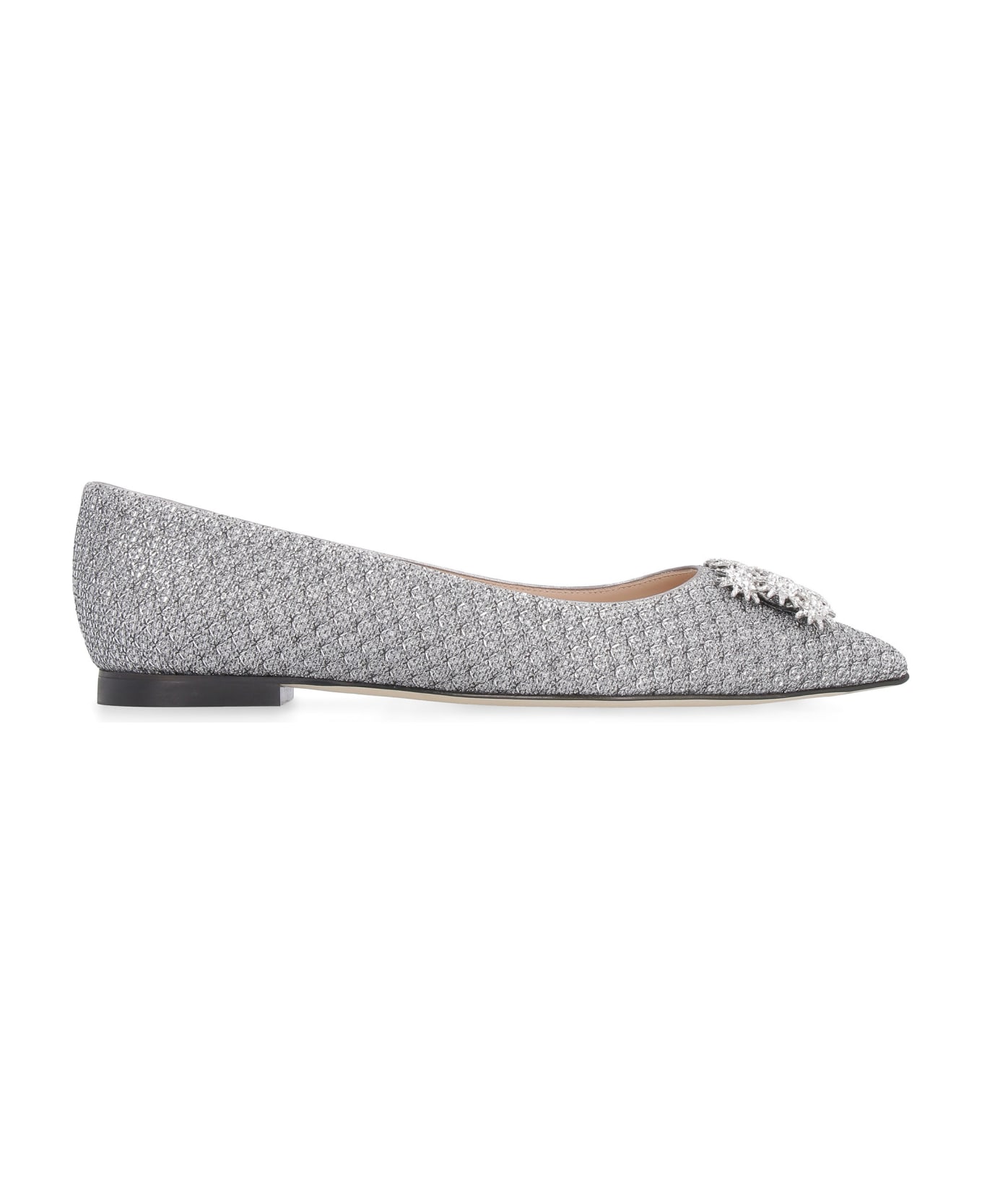 Stuart Weitzman Kelsey Flat Pointy-toe Ballet Flats - Silver