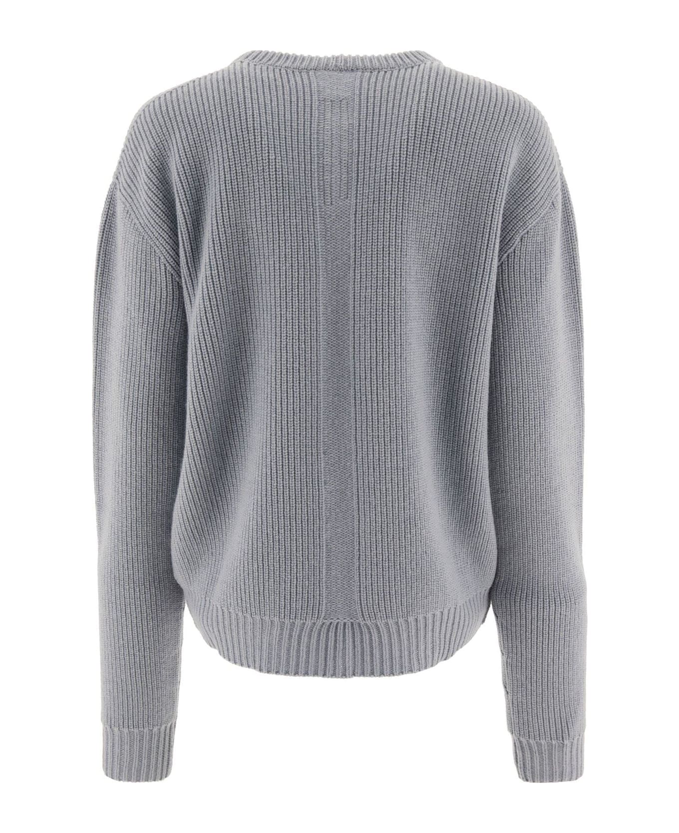 Rick Owens Eclipse V-neck Jumper - PALE BLUE