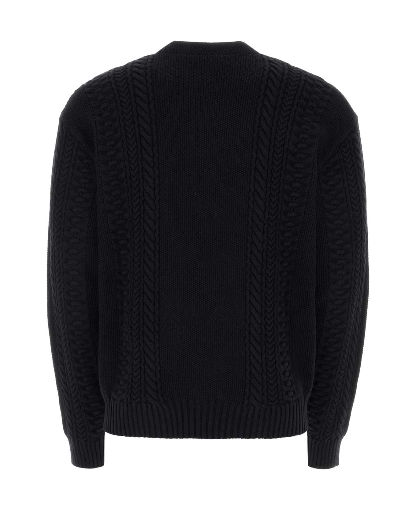 Versace Black Cotton Blend Sweater - BLACK