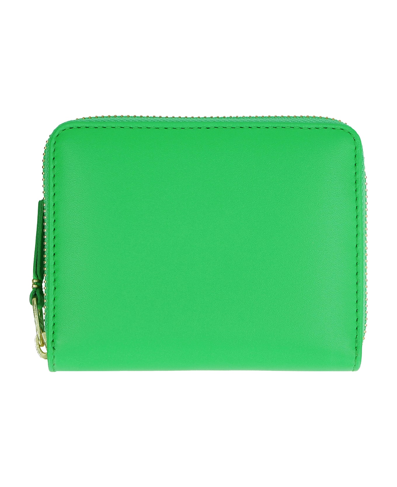Comme des Garçons Wallet Leather Ziparound Card Holder - green