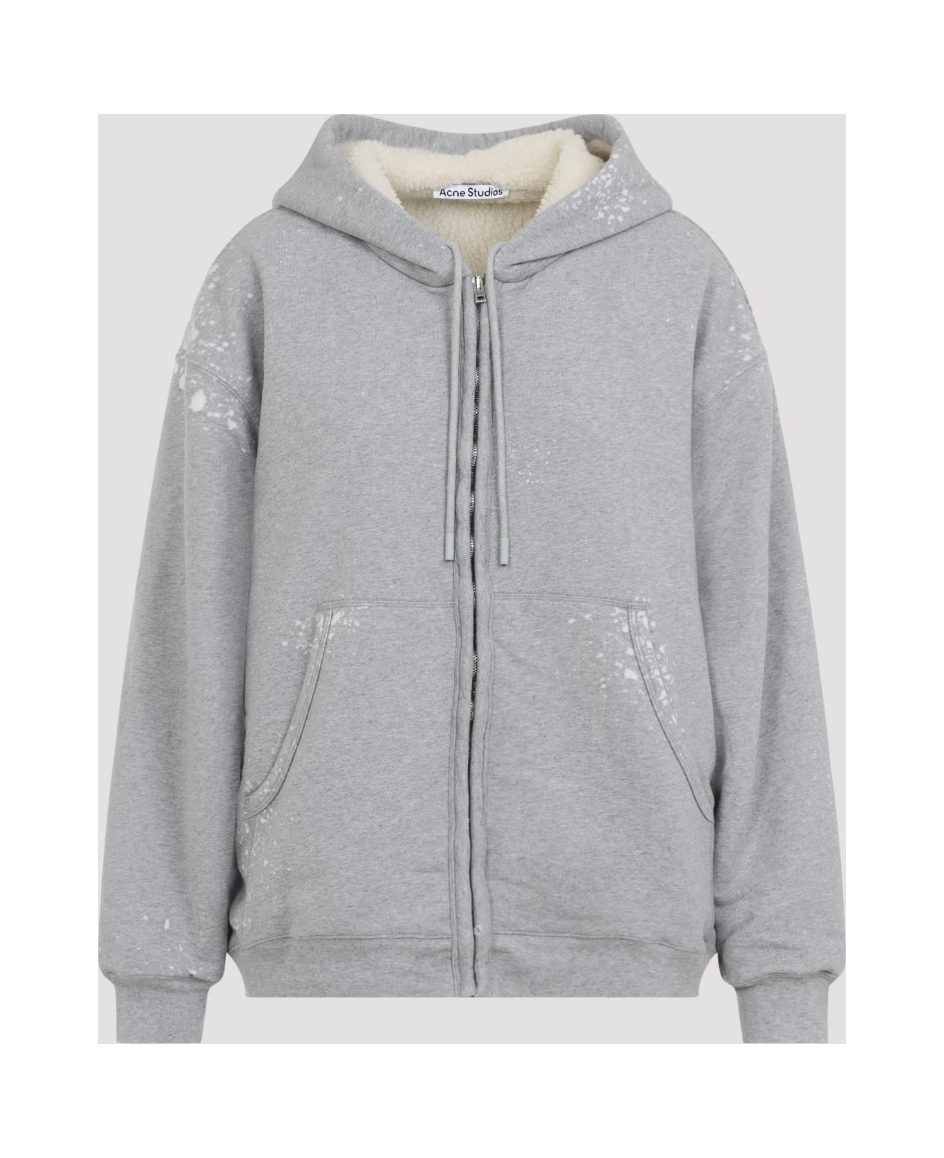 Acne Studios Cotton Hoodie - Grey Melange