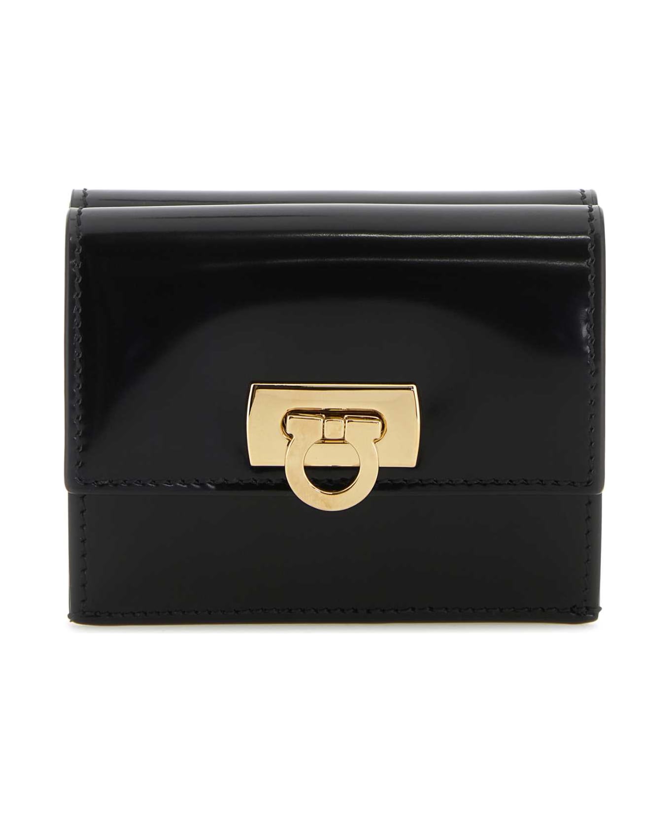 Ferragamo Black Leather Wallet - NERO