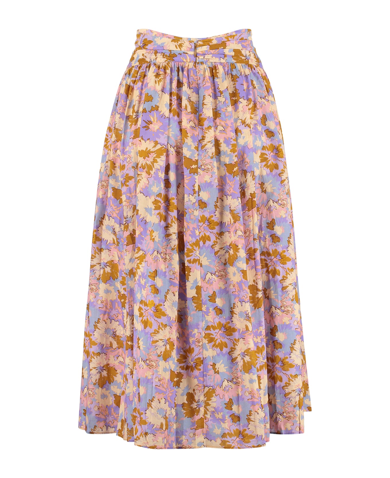 Zimmermann Violet Floral Print Skirt - Multicolor