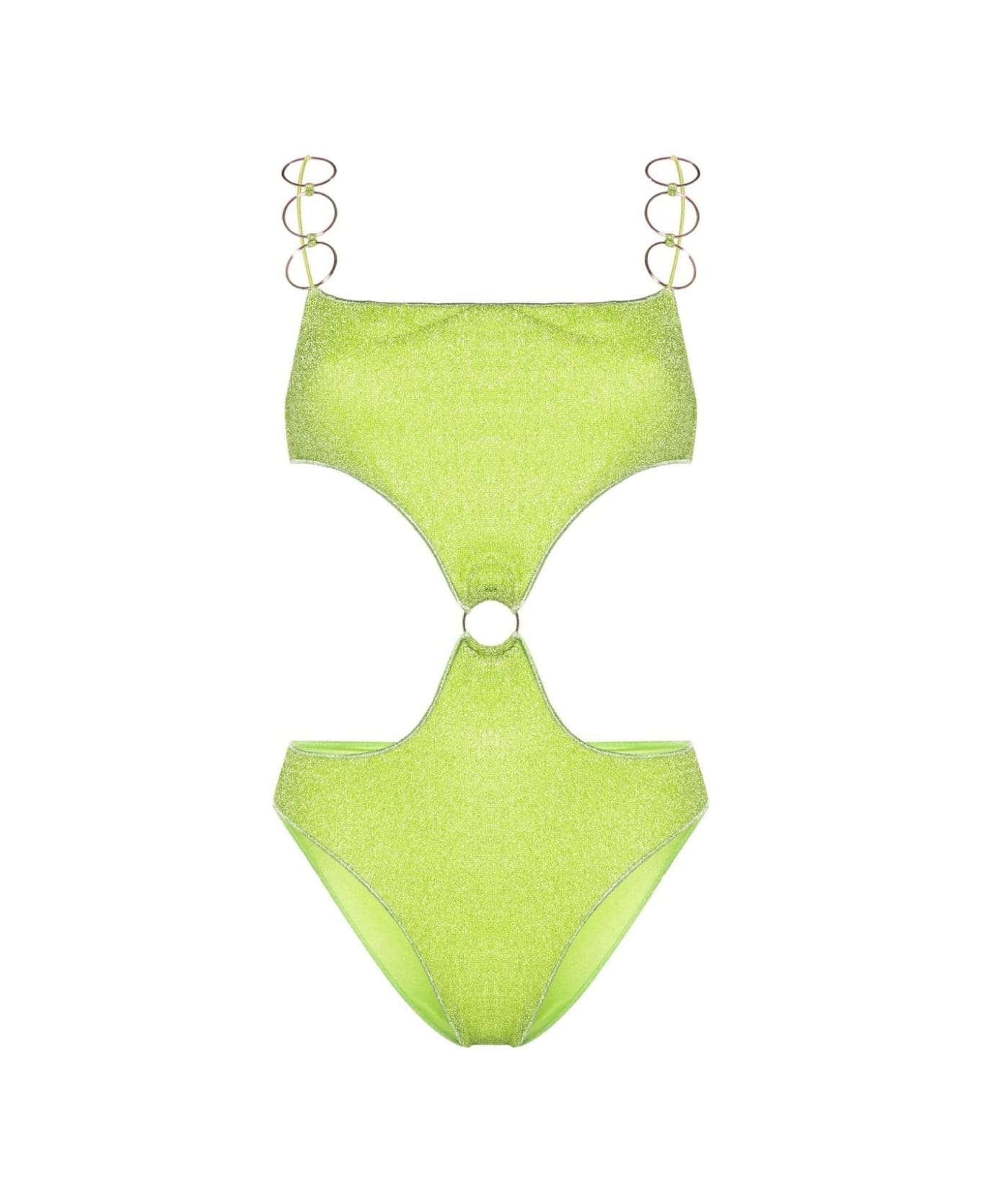Oseree Lime Lumiere Ring Swimsuit - Green