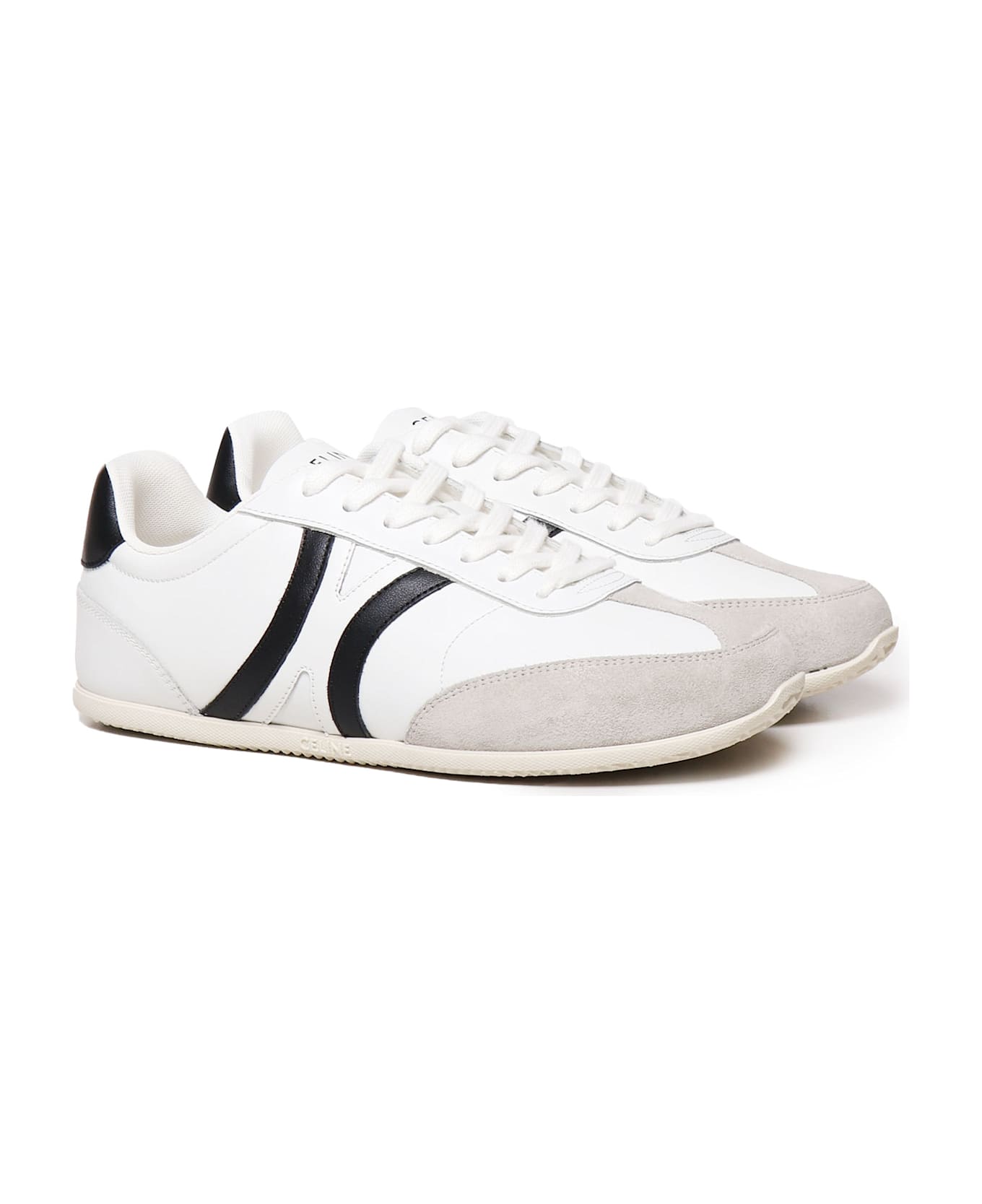 Celine Low Trainers With Laces Jogger - White