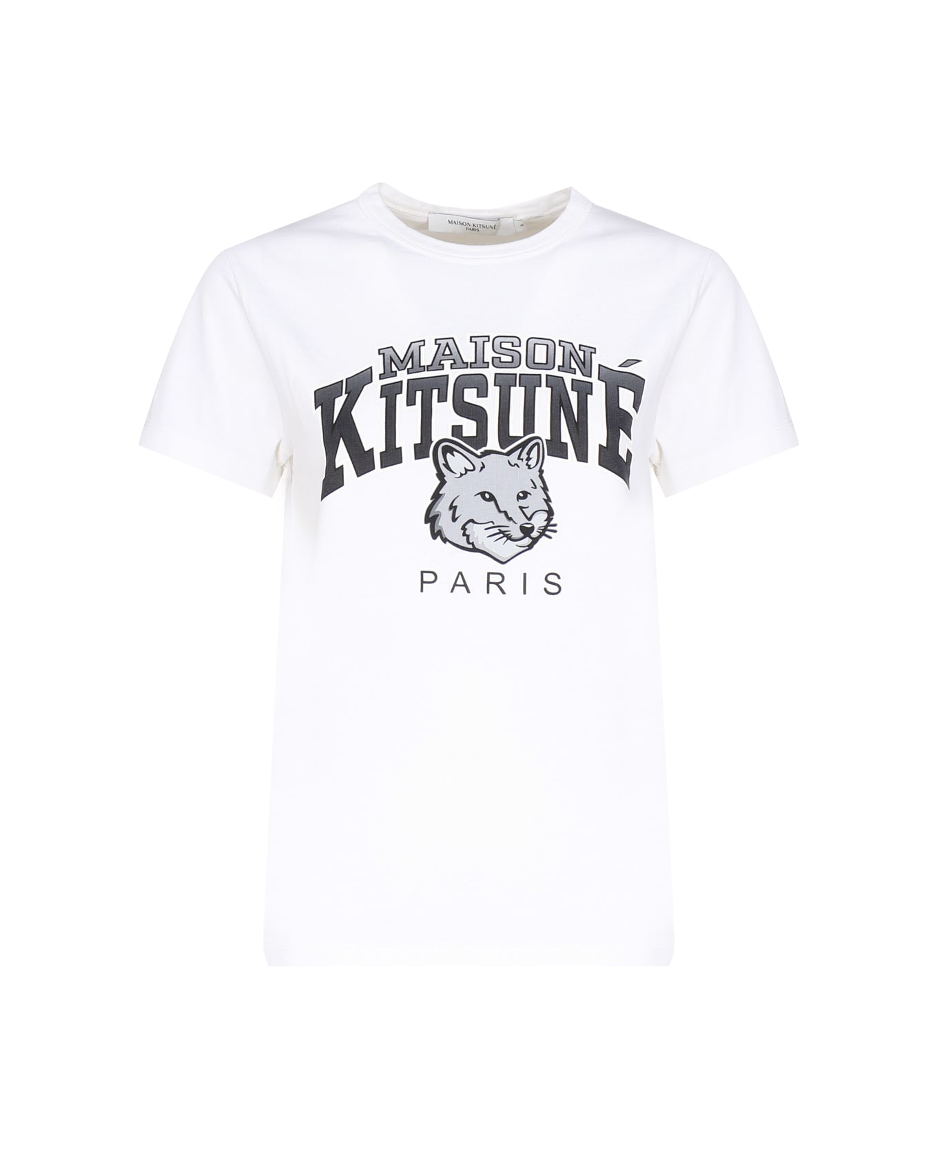 Maison Kitsuné Maglietta Con Stampa - White