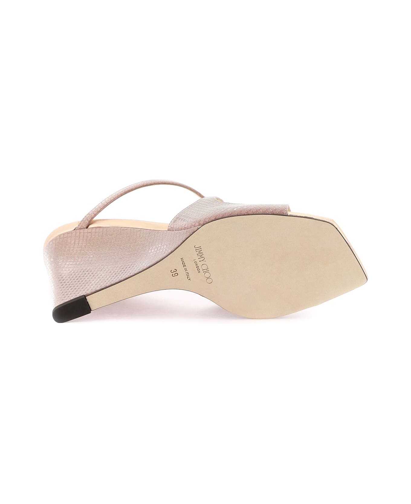 Jimmy Choo 'anise Wedge 85' Mules - BALLET PINK (Pink)