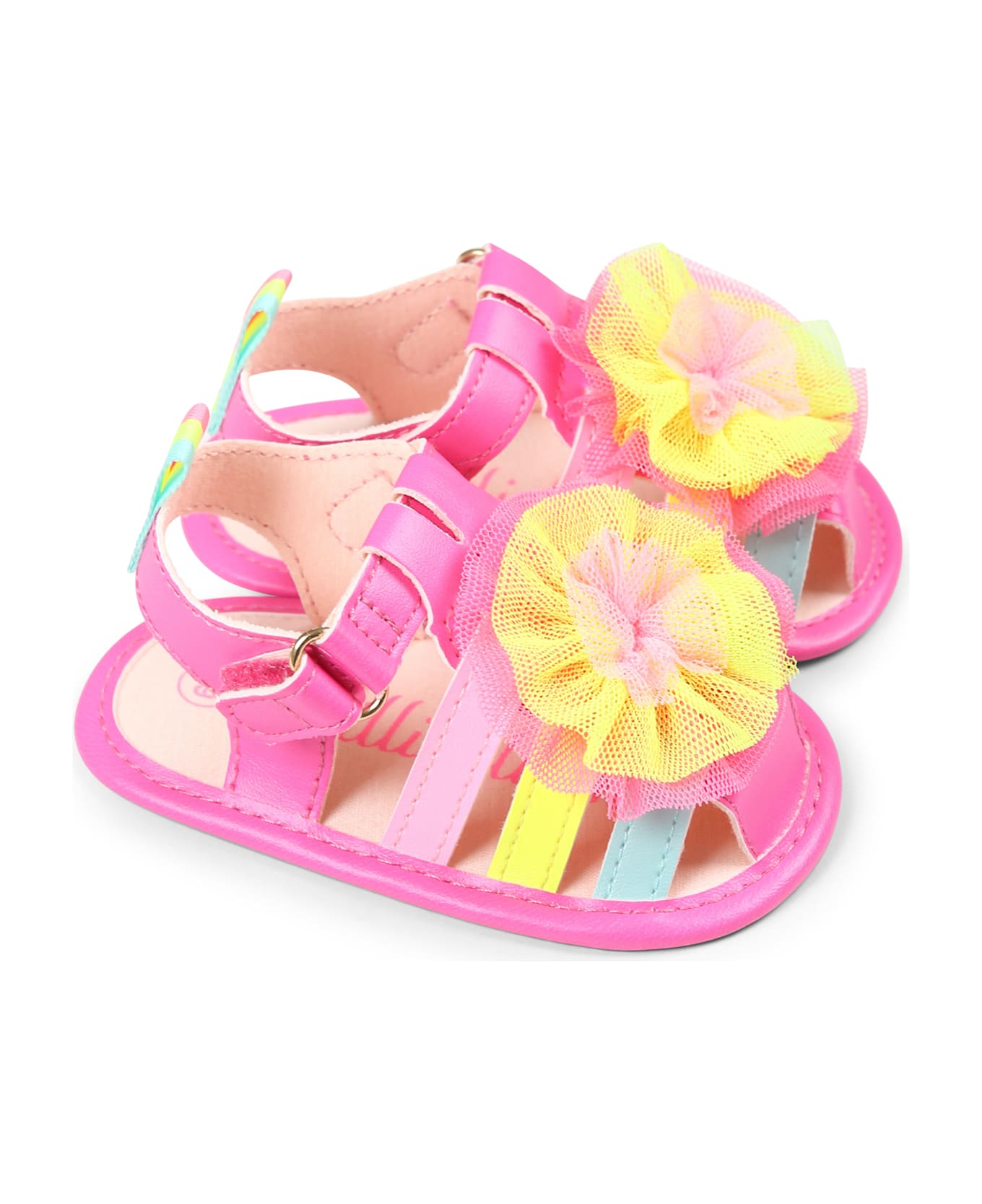 Billieblush Fuchsia Sandals For Baby Girl With Ruffles - Fuchsia