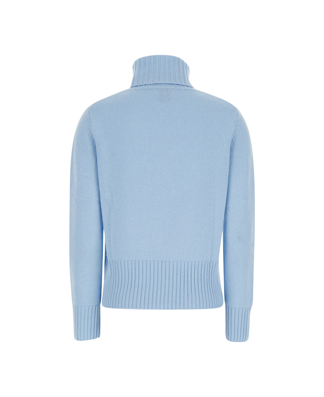 Allude Light Blue High Neck Sweater In Wool And Cashmere Woman - Light blue