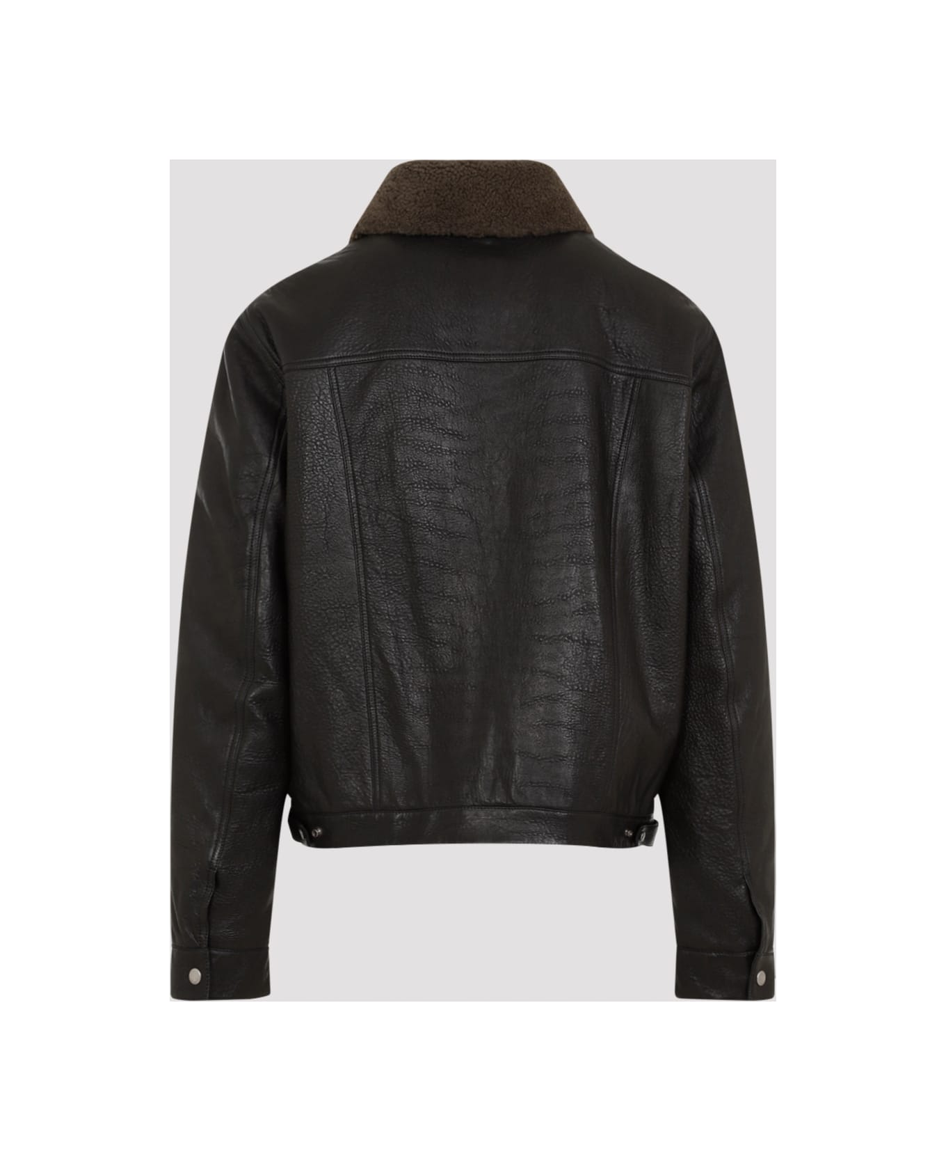 Saint Laurent Lamb Leather Jacket - Noir Vert Officier