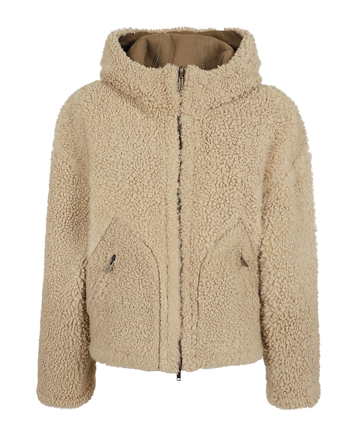 Salvatore Santoro Leather Jacket - Beige