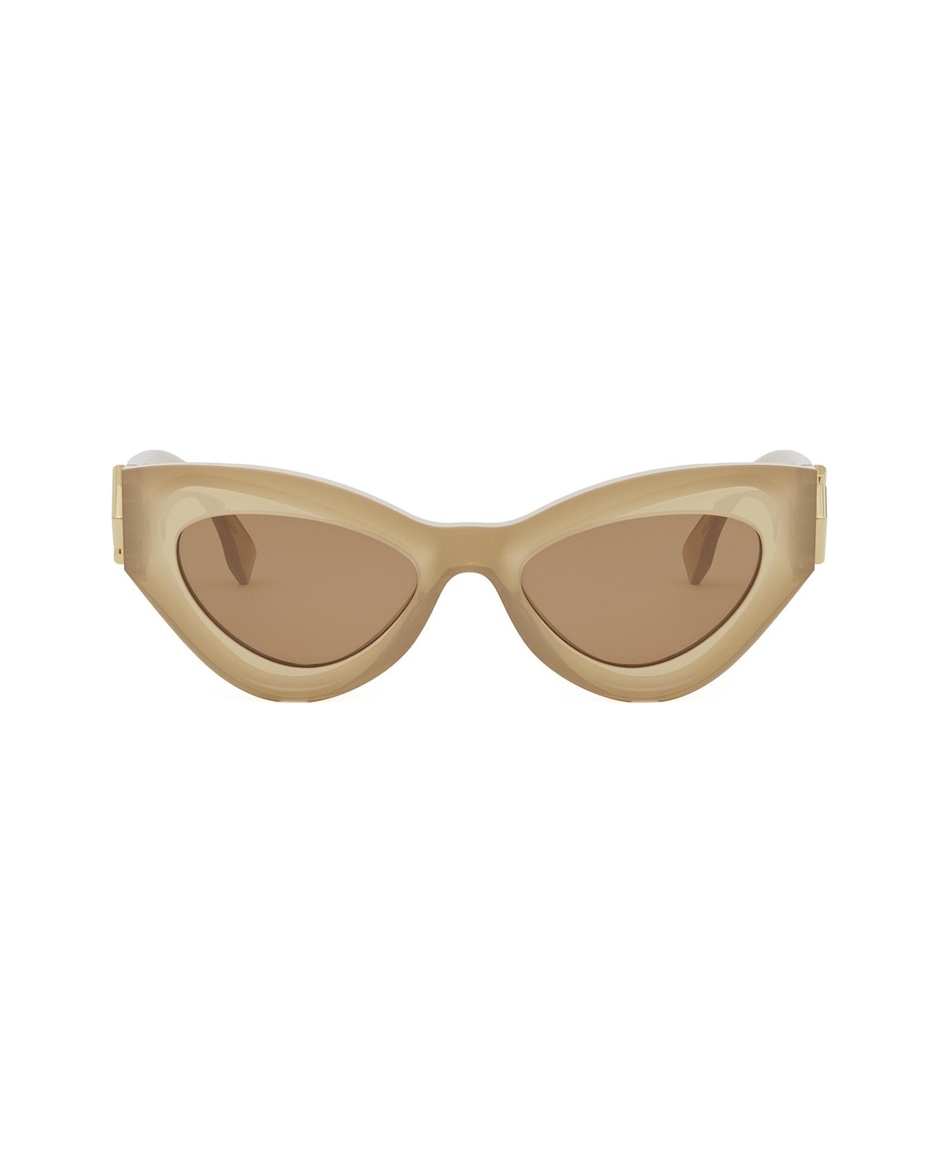 Fendi Eyewear Fendi Fe40146i Ff Diamonds 57e Beige Sunglasses - Beige