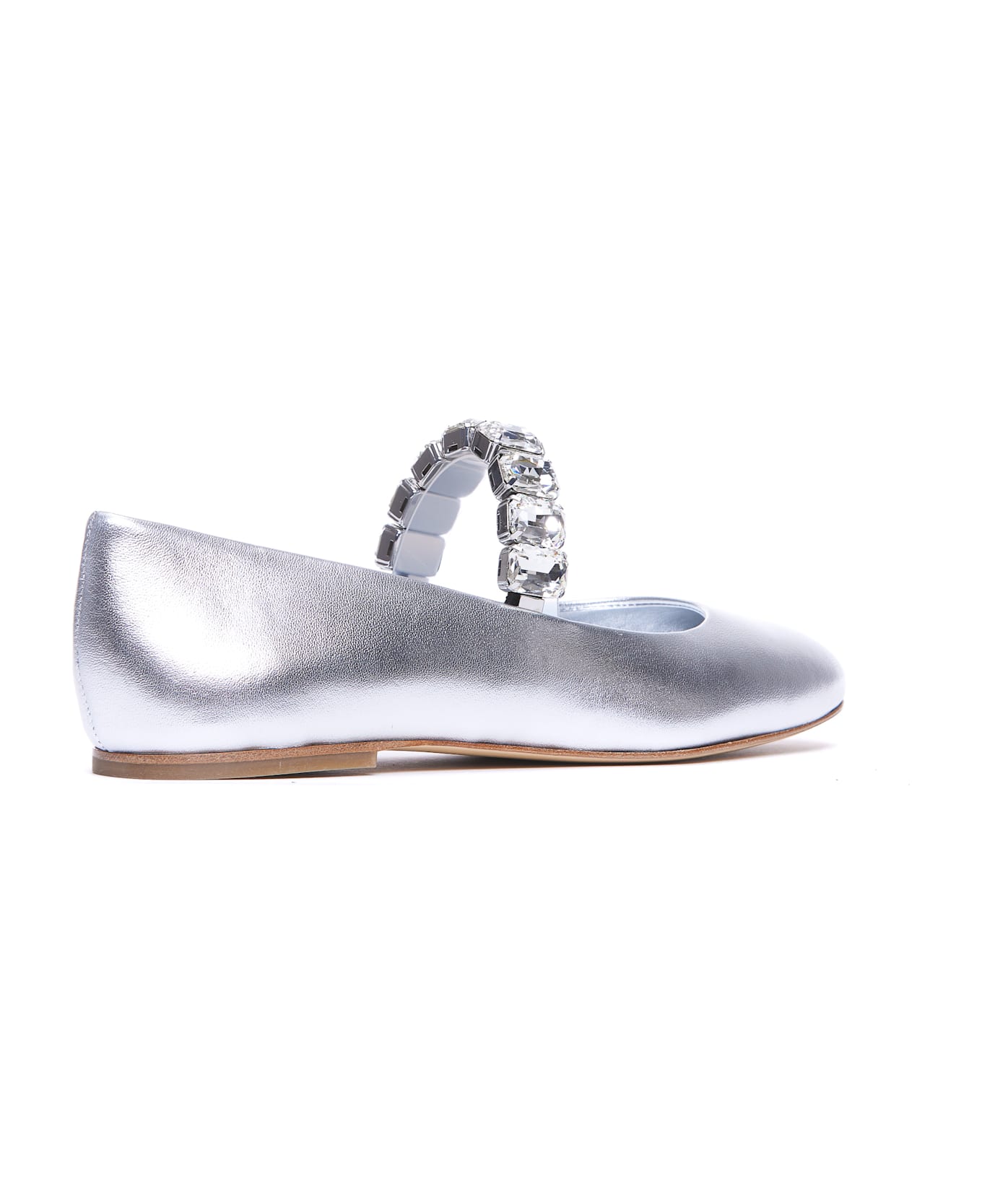 Casadei Flash Ballet Flat - Silver
