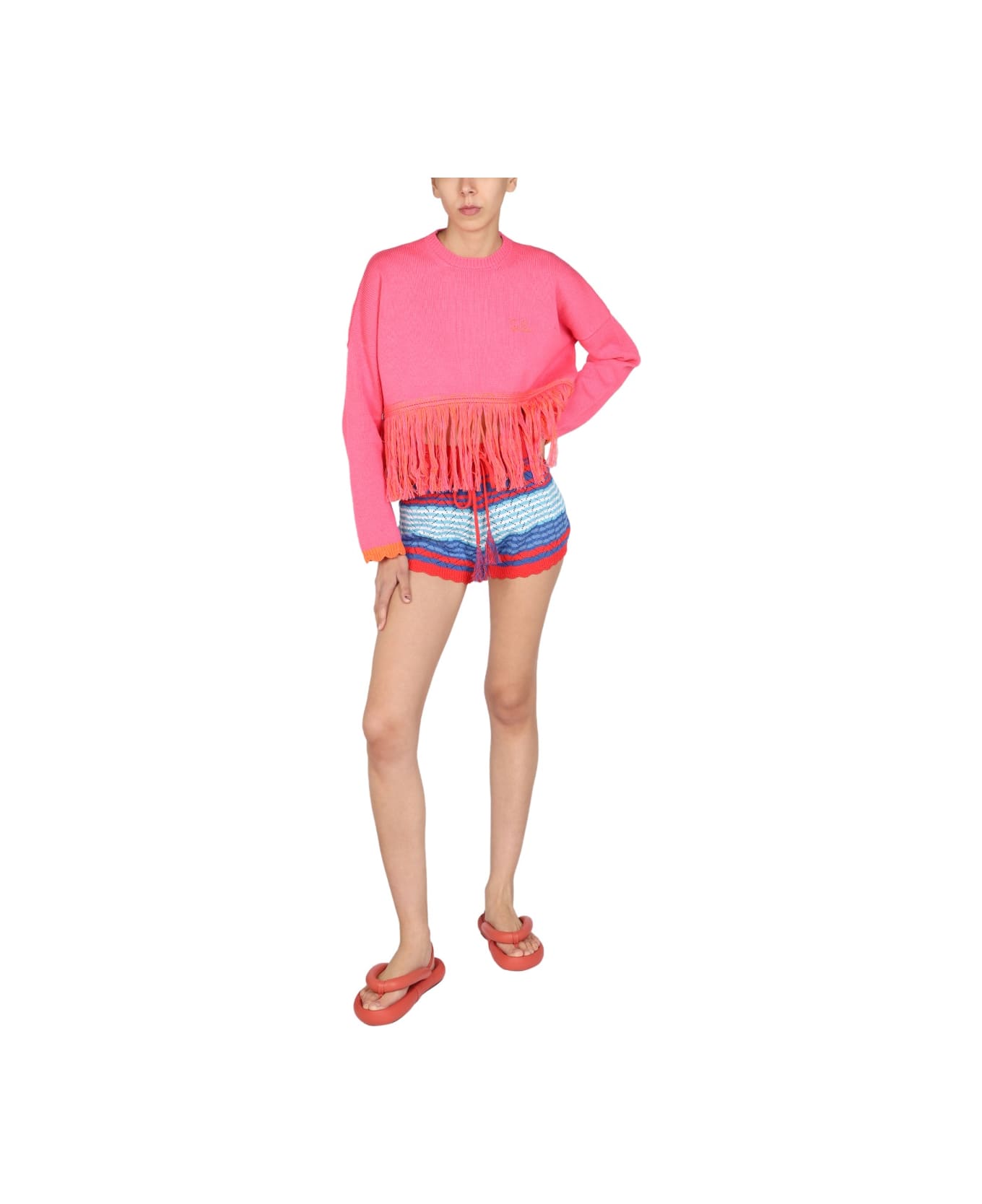 Gallo Striped Pattern Shorts - MULTICOLOUR
