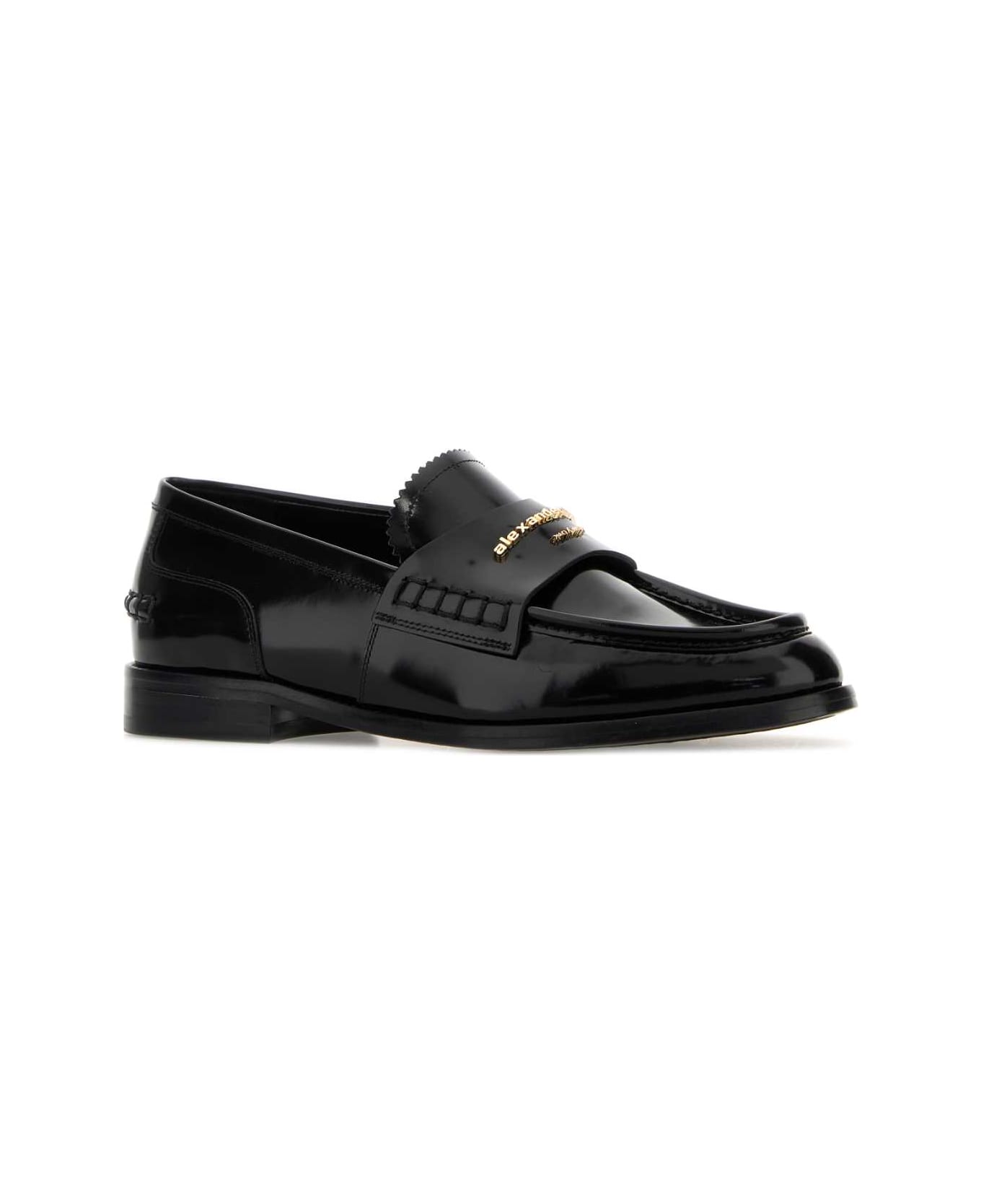 Alexander Wang Black Leather Carter Loafers - BLACK