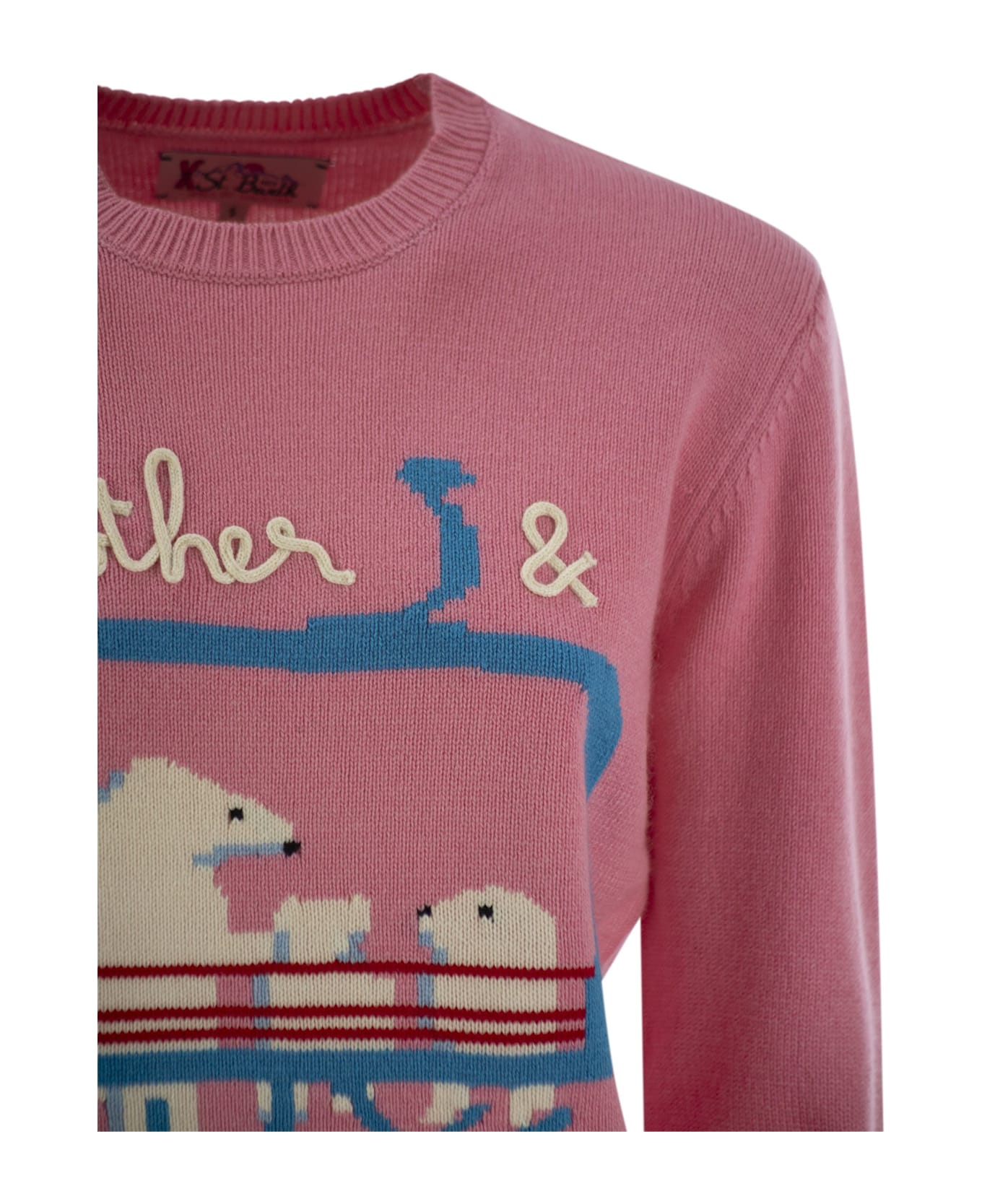MC2 Saint Barth Wool-blend Jumper With Embroidery - Pink