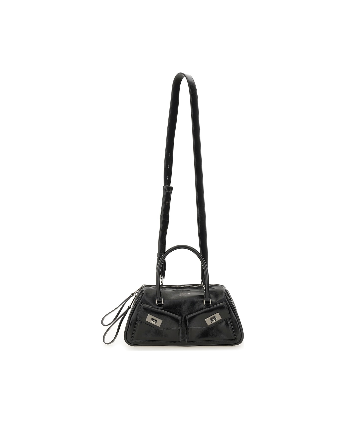 Ferragamo Small "bowling Multipocket" Bag - BLACK