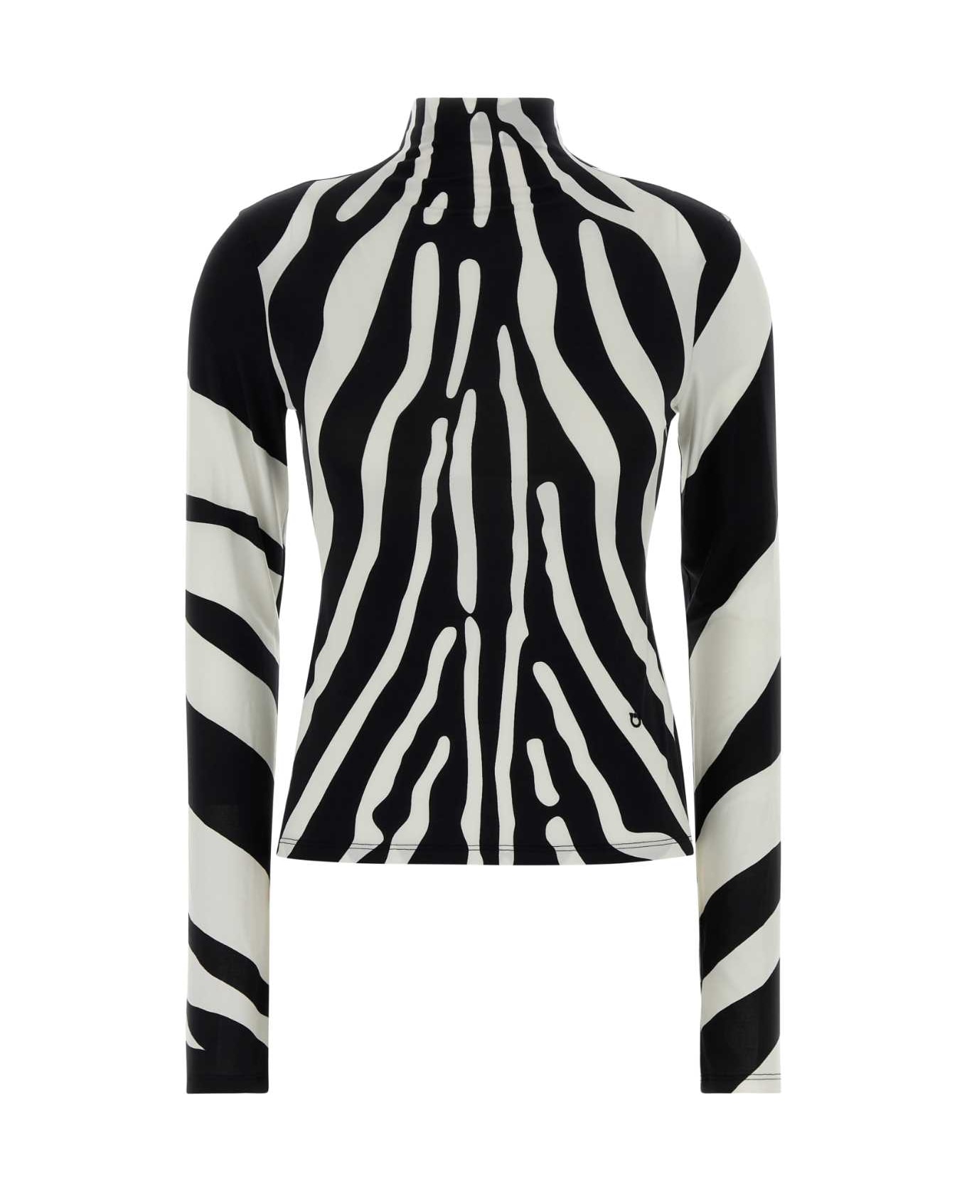 Ferragamo Printed Stretch Viscose Top - MASCARPONENERO