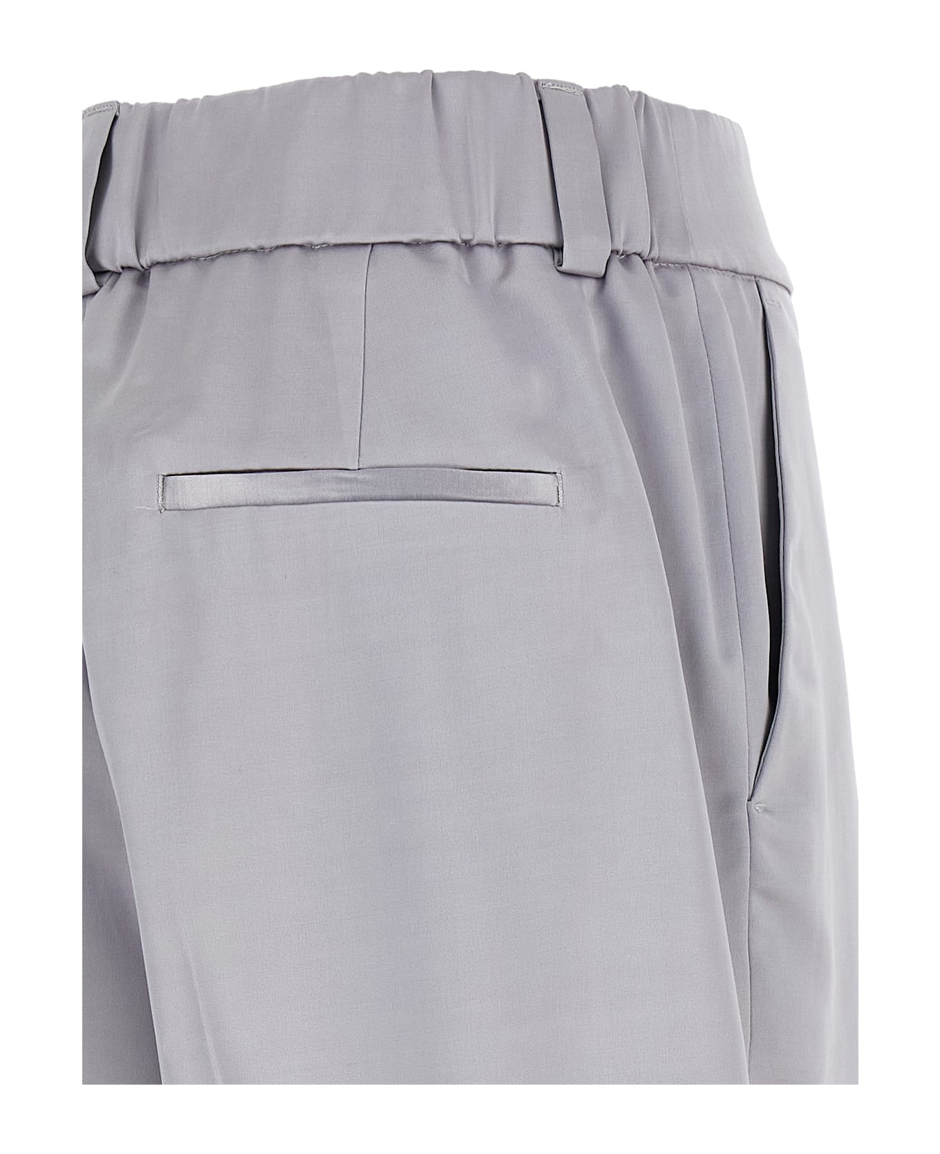 Peserico Satin Pants - Gray